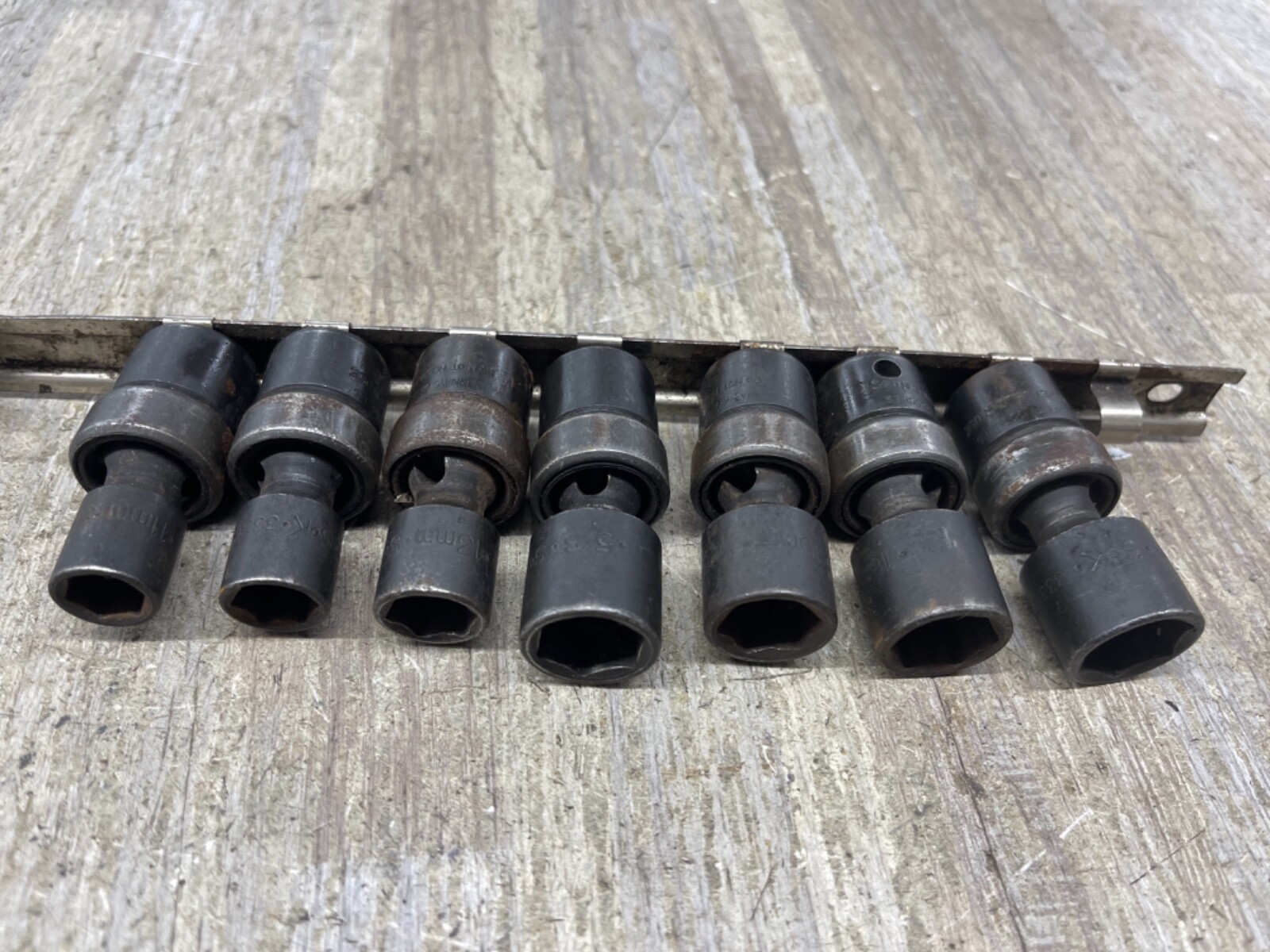 LOT OF 7 S-K 6PT. Drive Impact Swivel Socket. 33367–33361