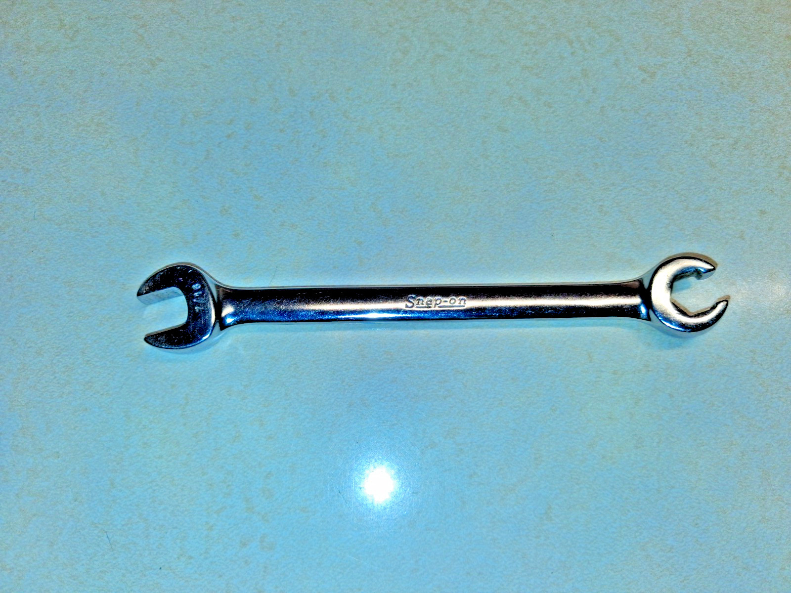Snap-on RXS 14, Polished Chrome, 7/16″ Flare End (Nut) H.D. Combination Wrench