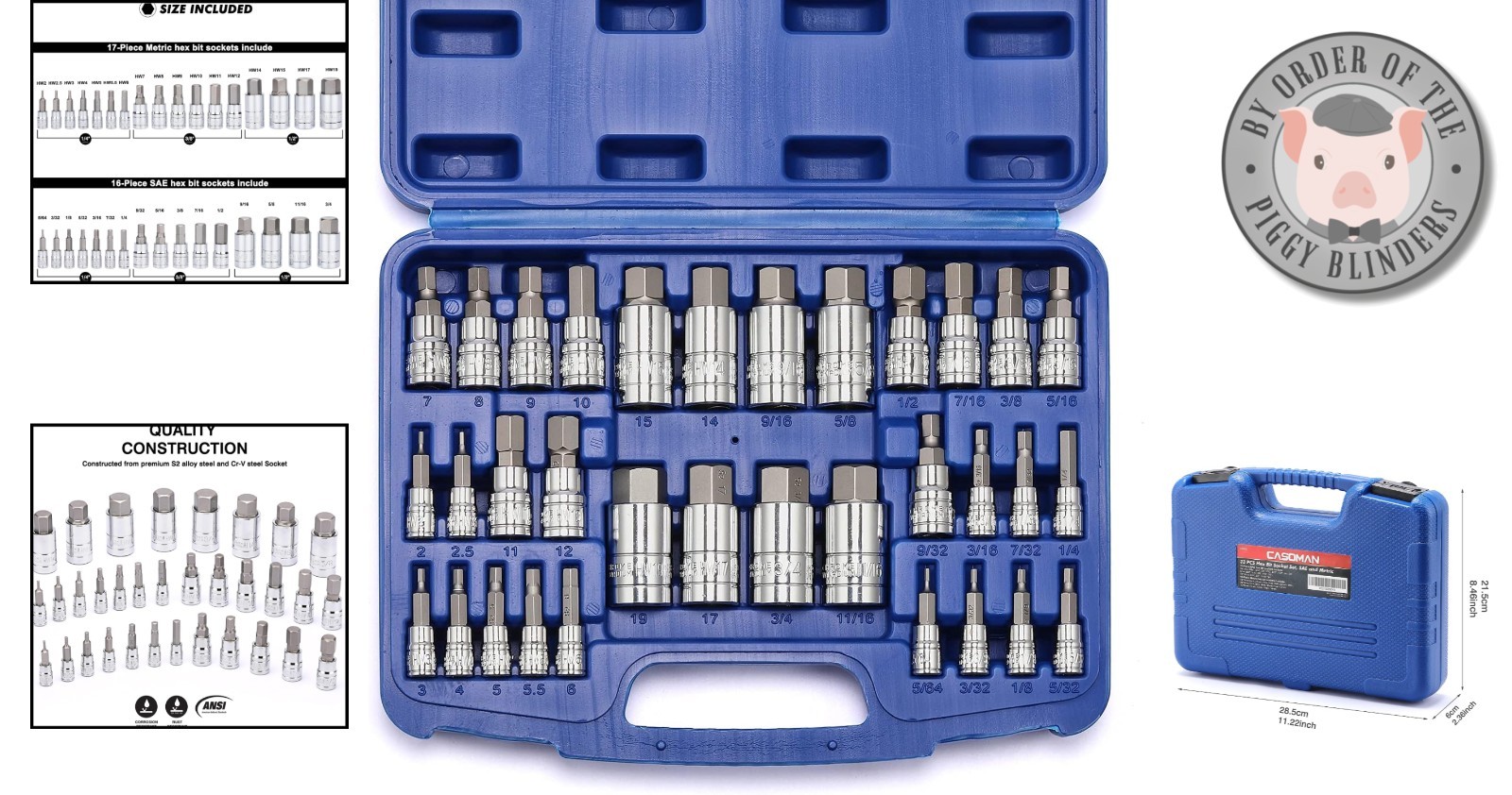 33-Piece Master Hex Bit Socket Set – S2 Steel & Chrome Vanadium Excellence