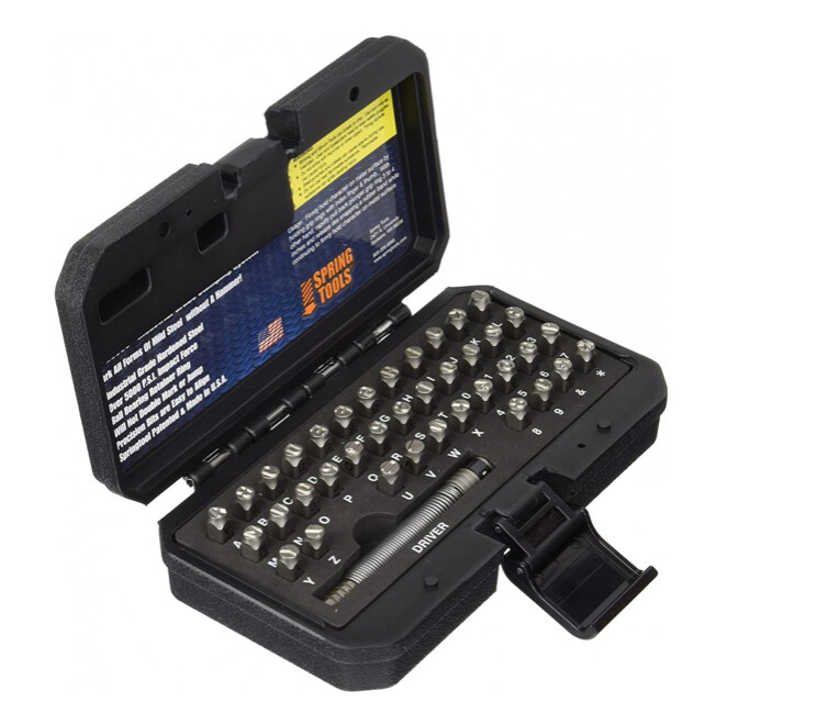 SPRING TOOLS #IDS509 HAMMERLESS HEAVY DUTY I.D. STAMPING 3/16IN STAMPS