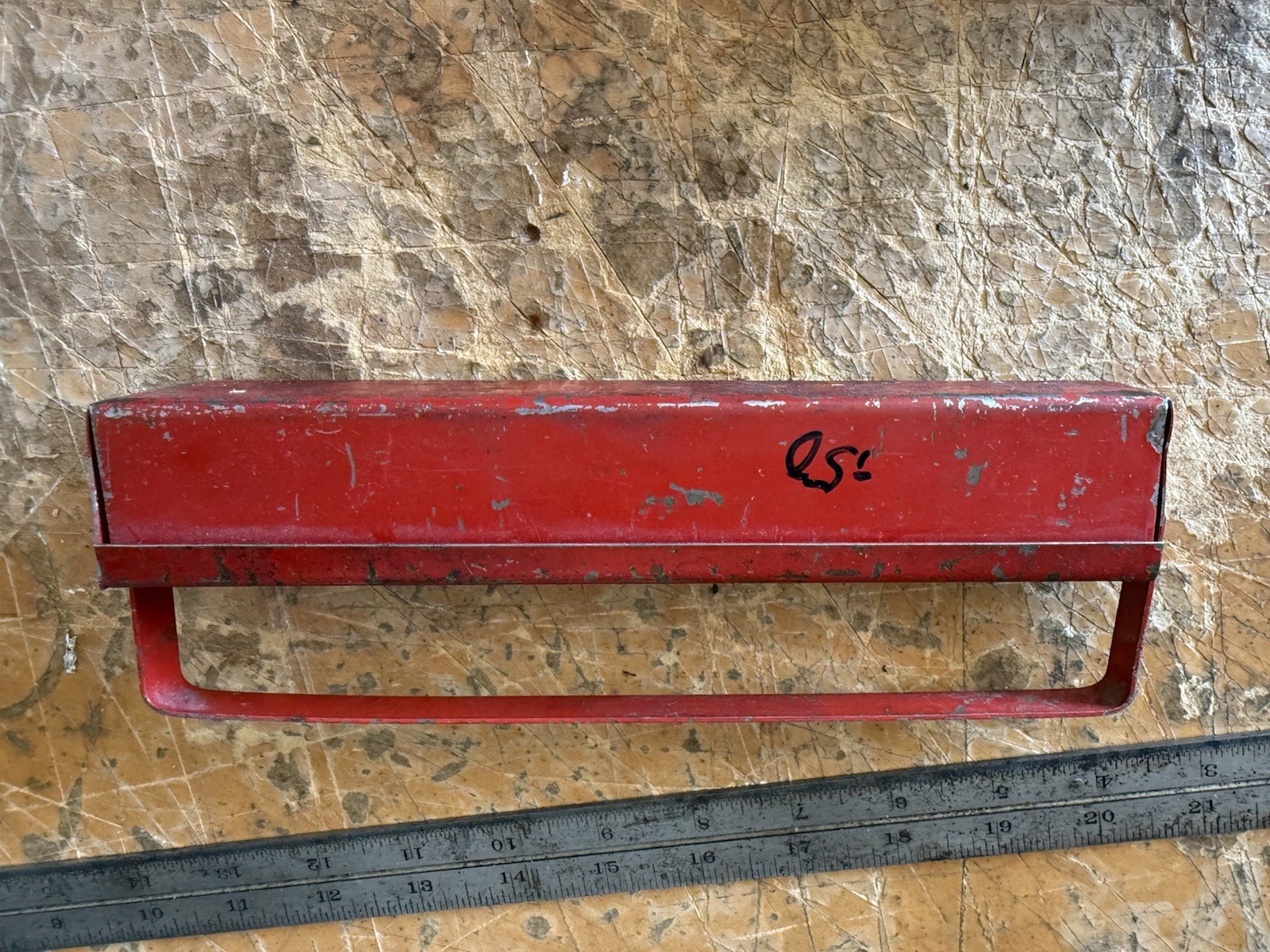 MAC Tools Red Metal Parts Tray Carry Tray Socket Holder Round Logo USA 9”