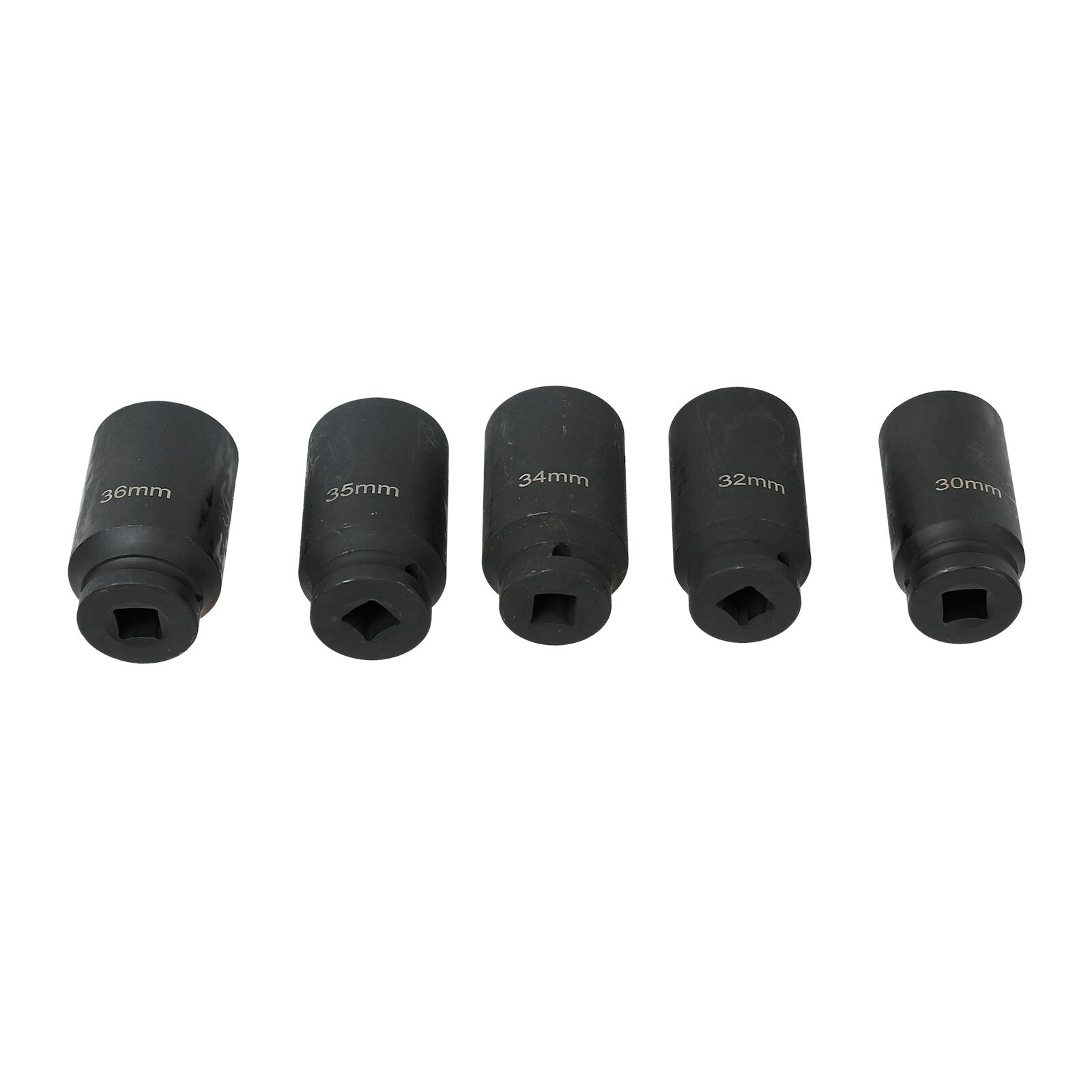 5pcs 12 Point Metric 1/2» Deep Spindle Axle Nut Socket Set 30 32 34 35 36mm