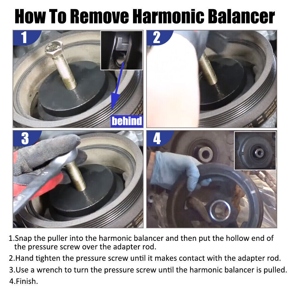 Balancer Damper Remover Puller For LS1 LS2 LS3 LS6 LS7 &Ford Coyote 5.0 Harmonic