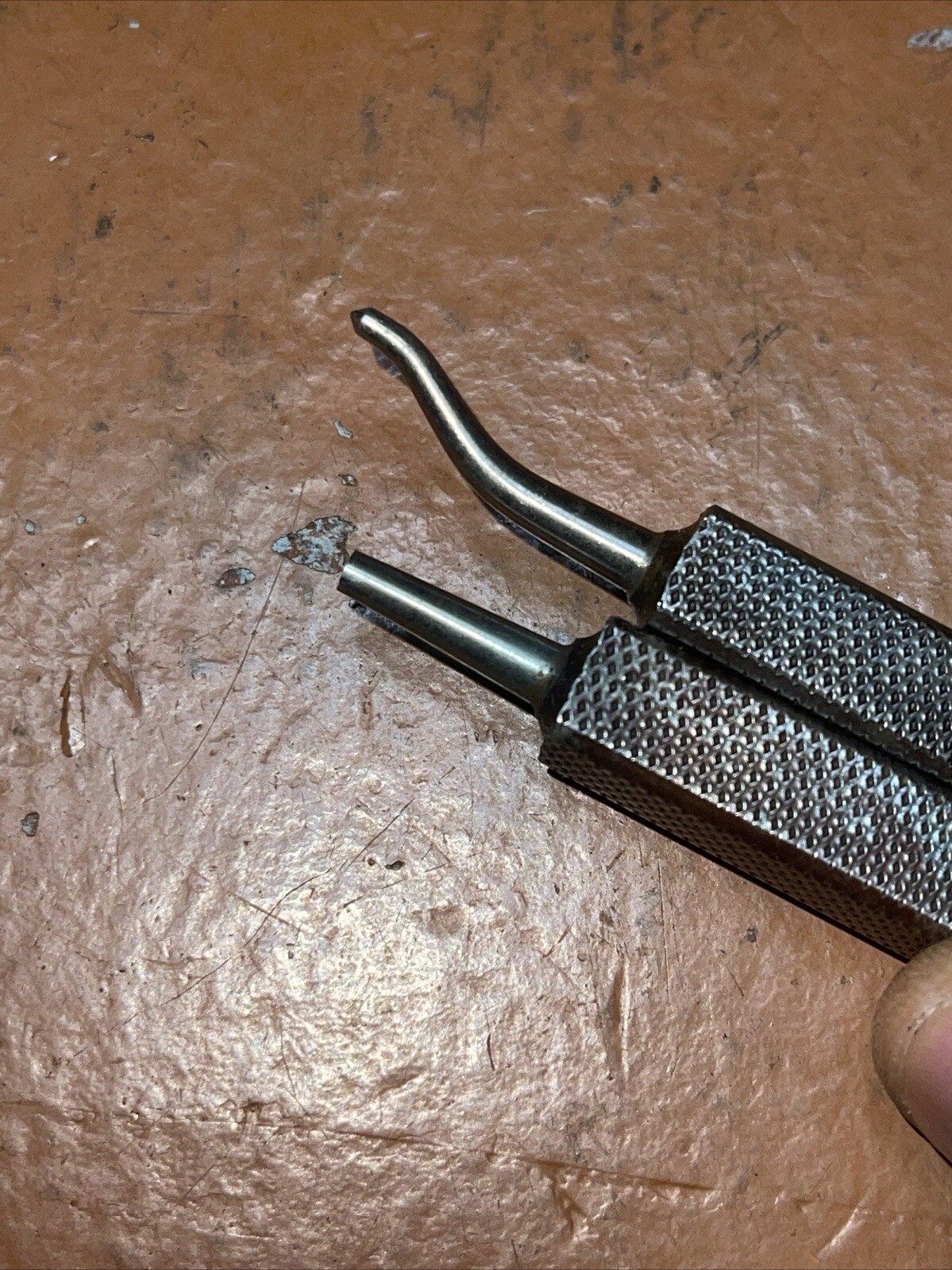 Vintage Starrett USA 264B Short Stubby Center Punch Set Knurled Grip 2 Piece