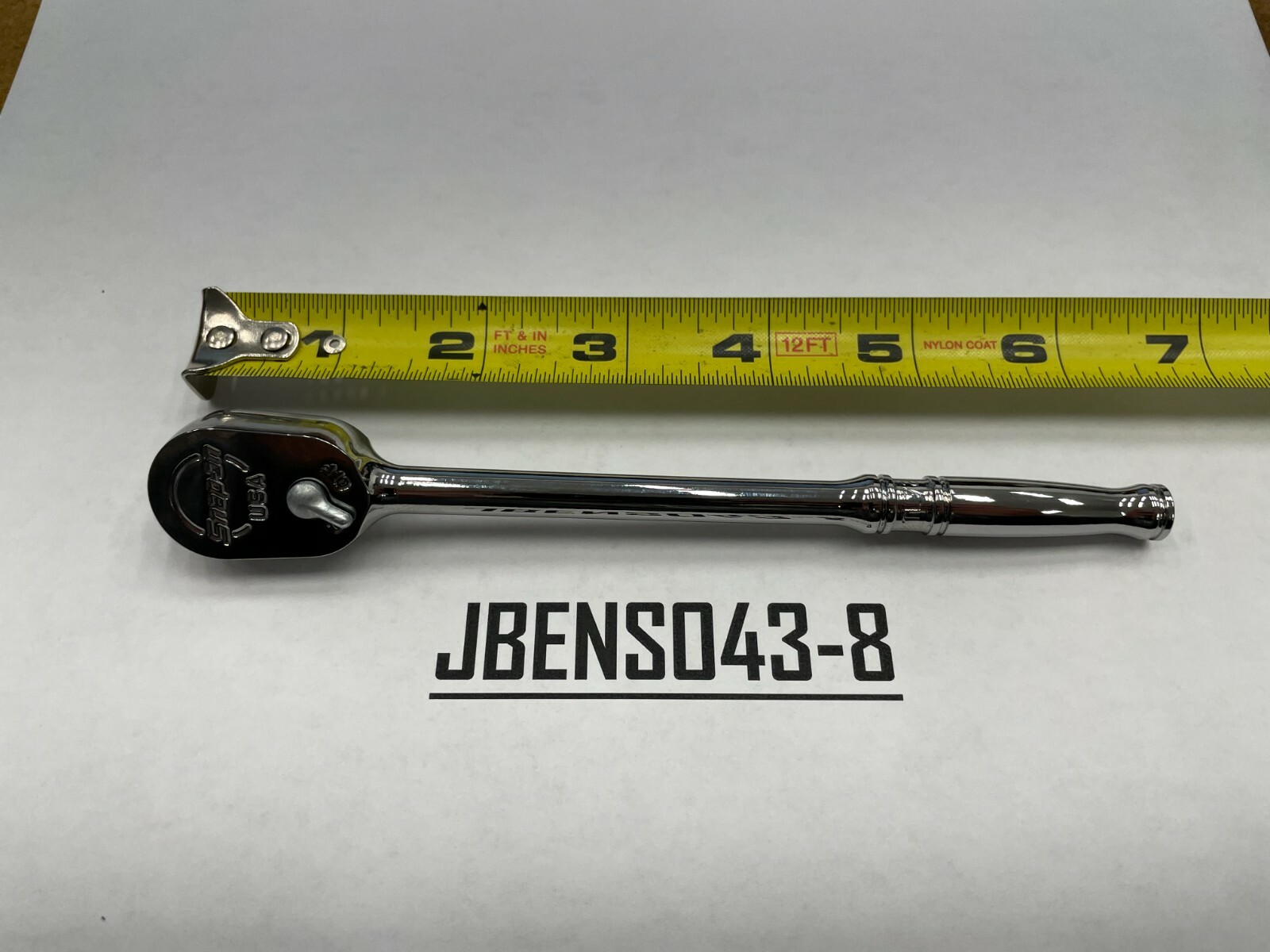 Snap-on Tools USA NEW 1/4″ Drive Chrome Long Handle Fixed Head Ratchet TL72