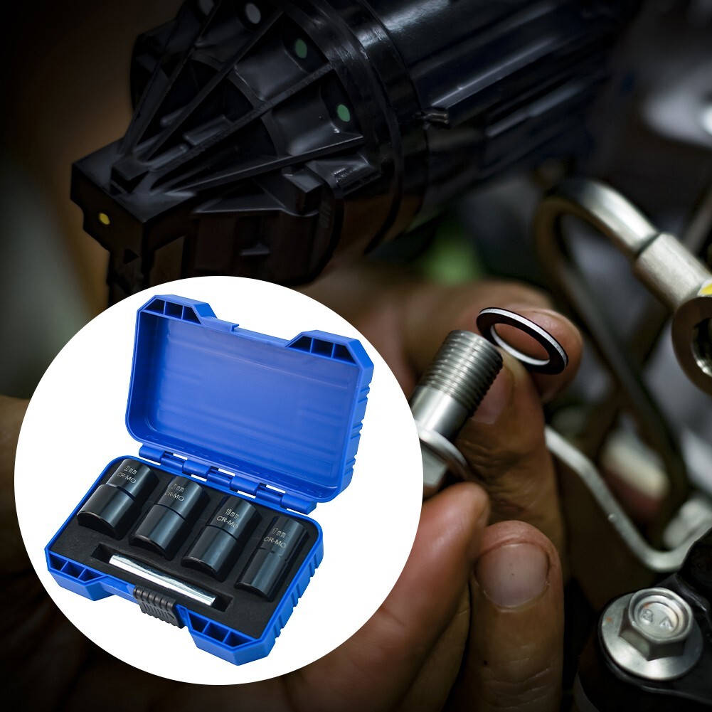 Bolt Nut Extractor 1/2″ Drive Impact Removal Socket Tool Set 17mm-19mm-21mm-22mm