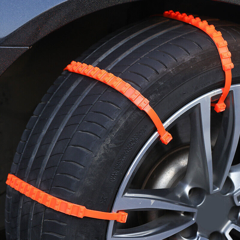 10Pcs Universal Winter Snow Mud Anti-skid Tire Chains Tendon for Car Sedan