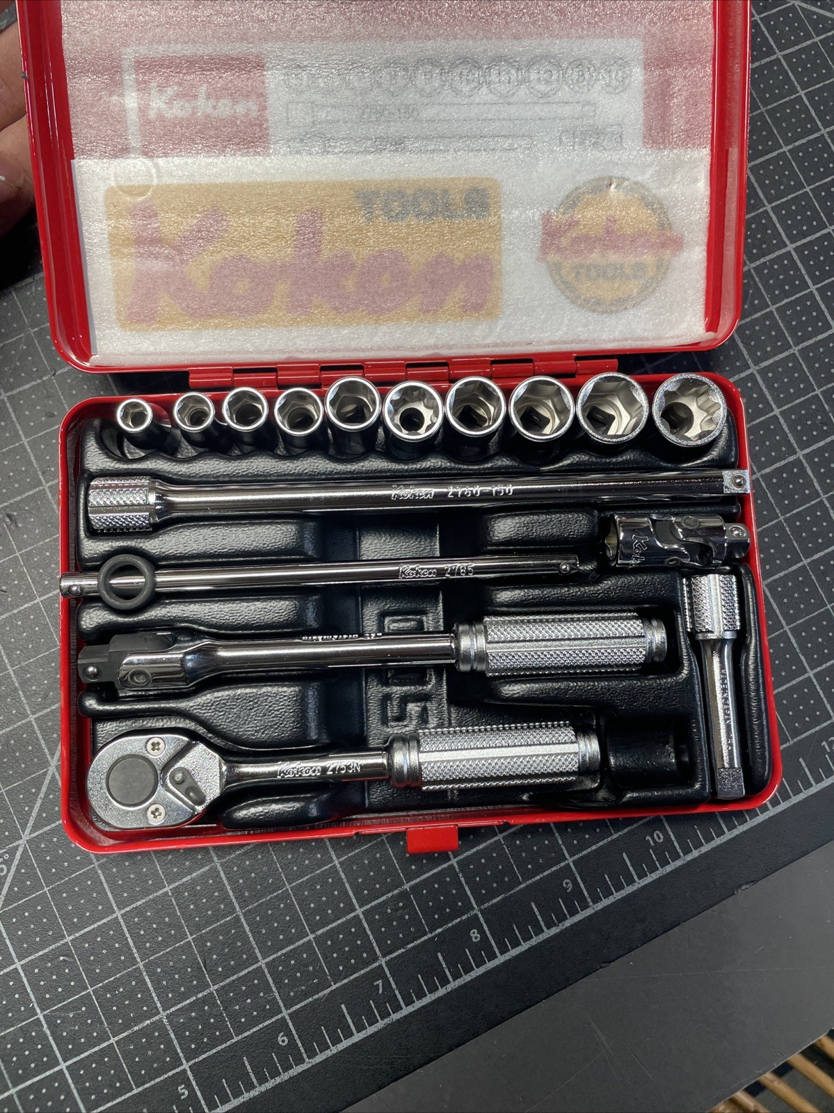Ko-Ken 2250M Socket set 16 pieces 1/4 Sq. Drive