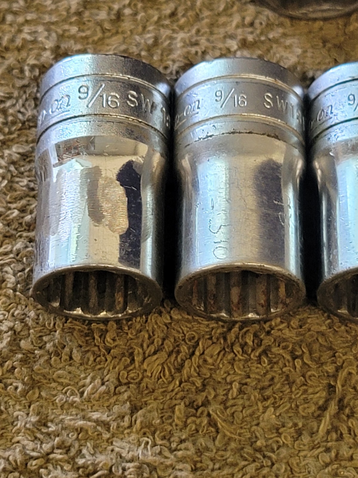 7 Snap-on SW181 SDH TW241 Socket Set Sae 3/4 9/16 7/16 12 Point 1/2″ Drive