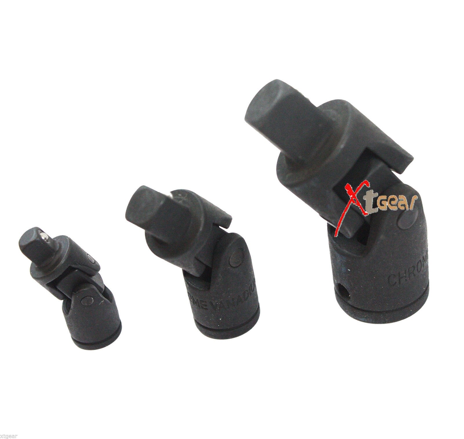 NEW 3pc 1/2″ 3/8″ 1/4 Inch Drive Swivel Universal Joint Air Impact Socket Set