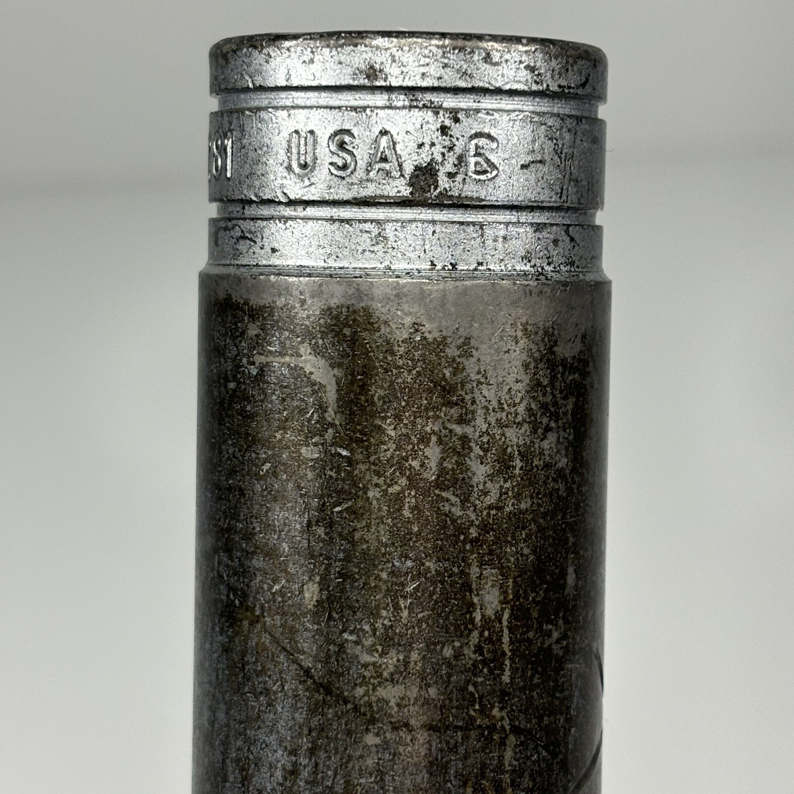 Snap On Tools S281 1/2 Dr 12Pt SAE 7/8 Flank Dr Deep Chrome Socket USA VTG 1956