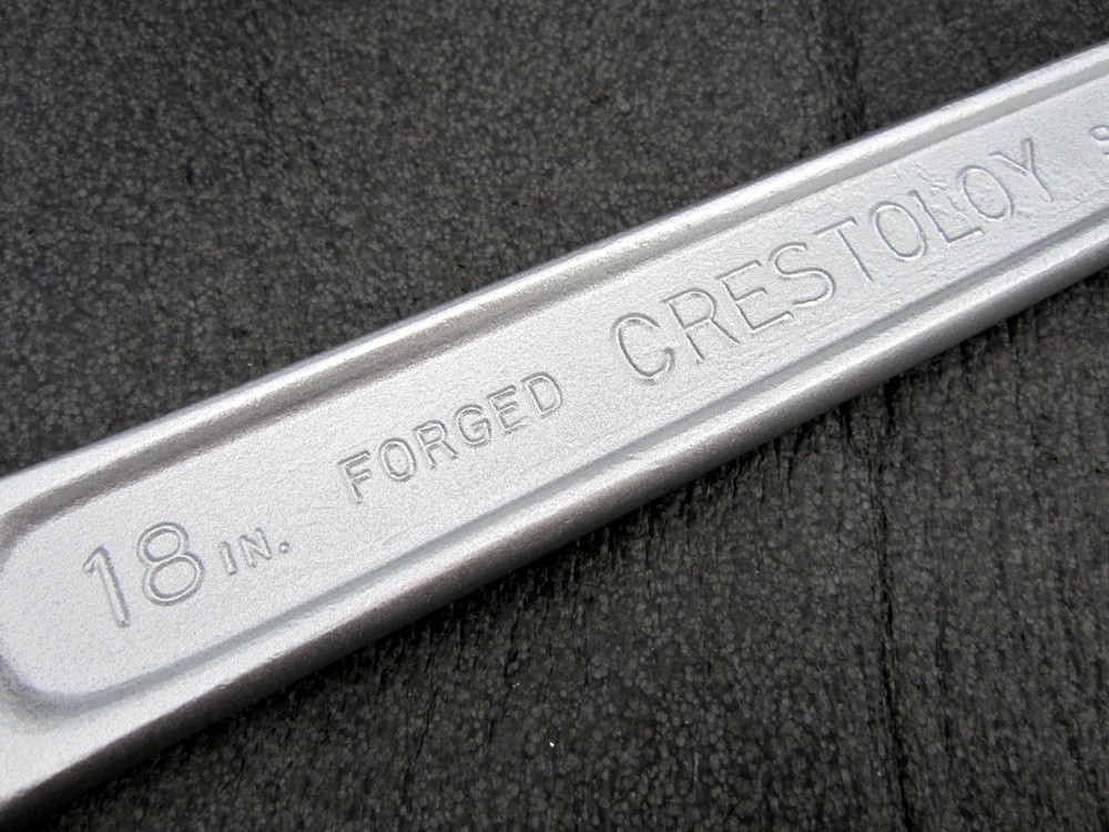 Vintage Crescent 18″ Adjustable Wrench Crestoloy Made in USA