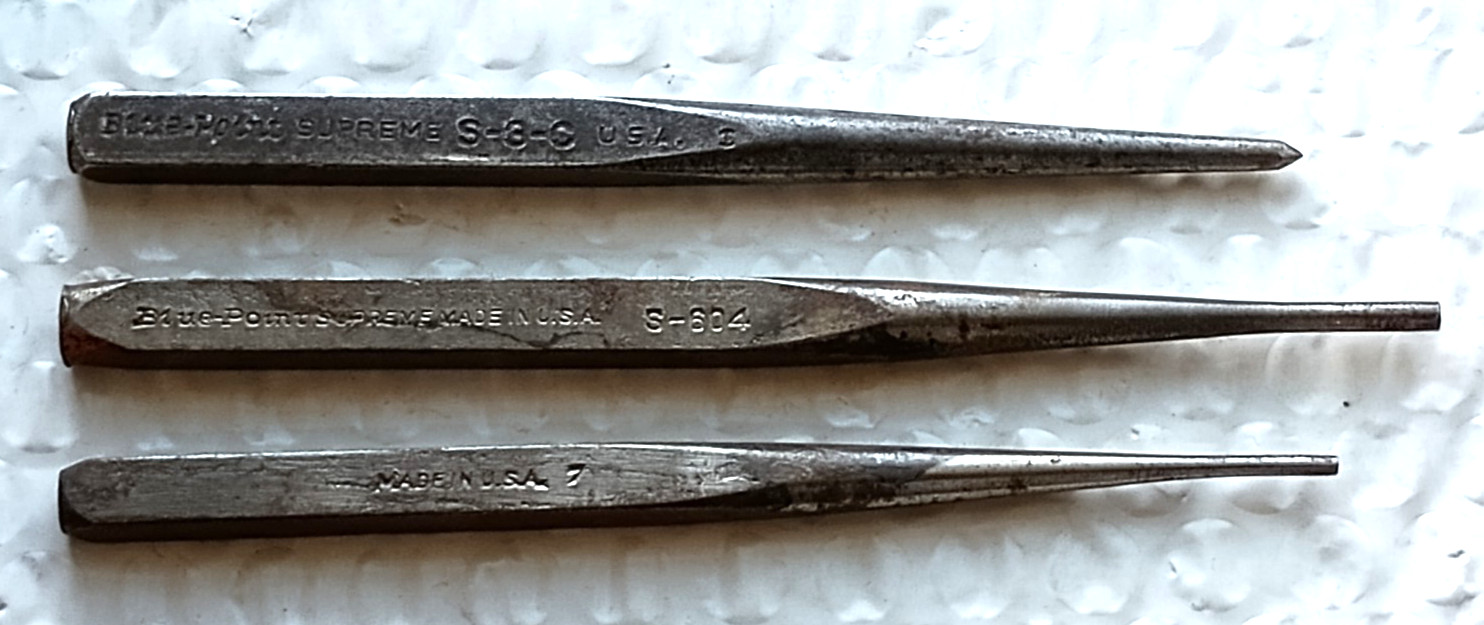 BLUE POINT SUPREME PUNCH SET 3 PIECES *SEE DETAILS BELOW*