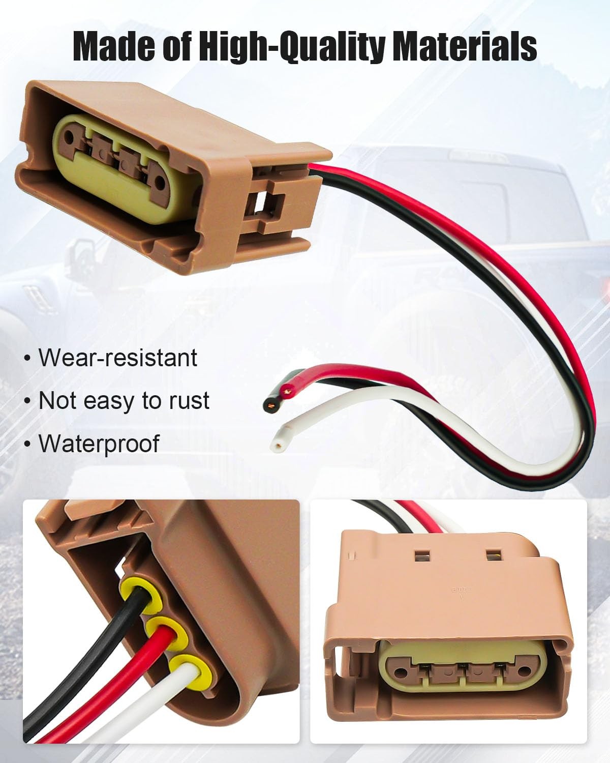 2 Pcs Turn Signal Socket and Pigtail Connector Compatible with Ford Lincoln…