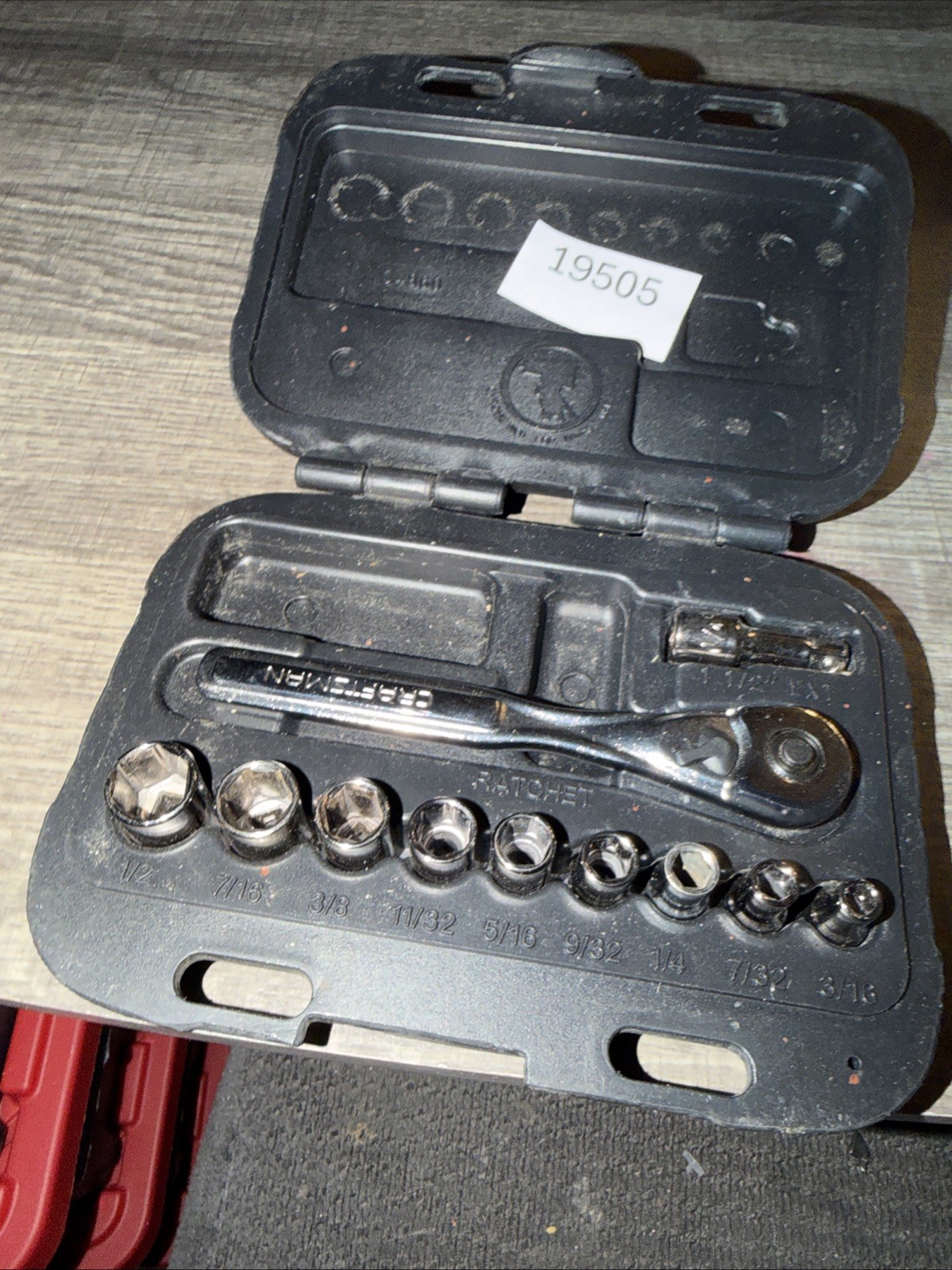 Sears Craftsman USA 11-piece 1/4″ Drive Socket Wrench Set Case, 9-34860