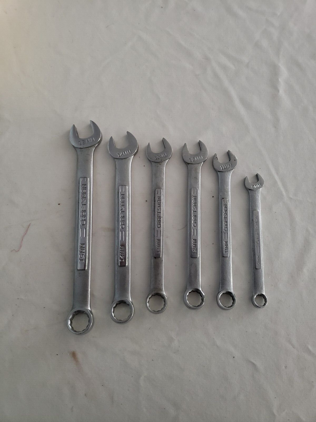Craftsman 6pc Metric MM Combination Wrench Set (9mm-195mm Missing 10mm USA