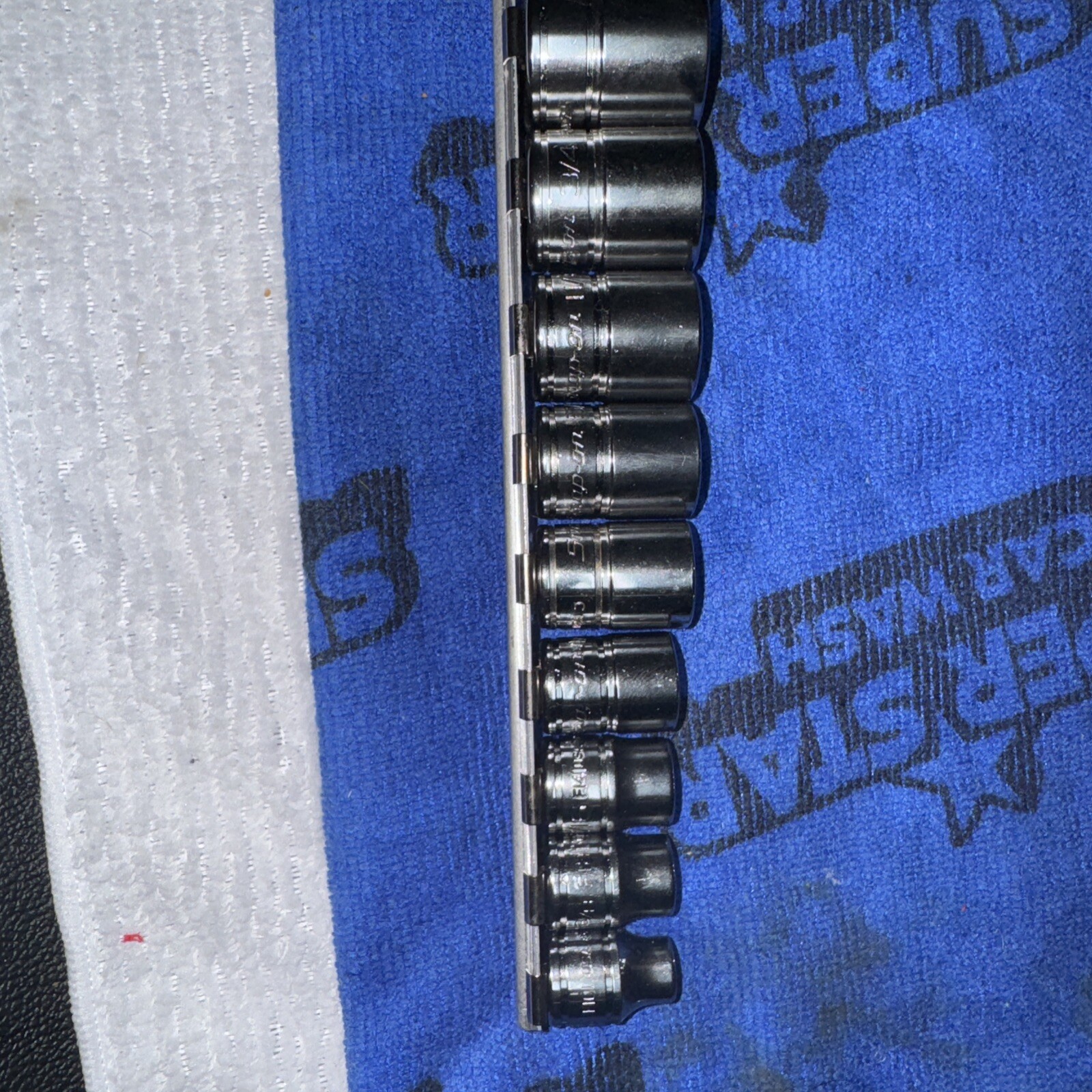 Snap On 3/8 Drive Socket. 7/8,13/16,3/4,11/16,5/8,9/16,1/2,7/16,3/8,5/16,10,11 M