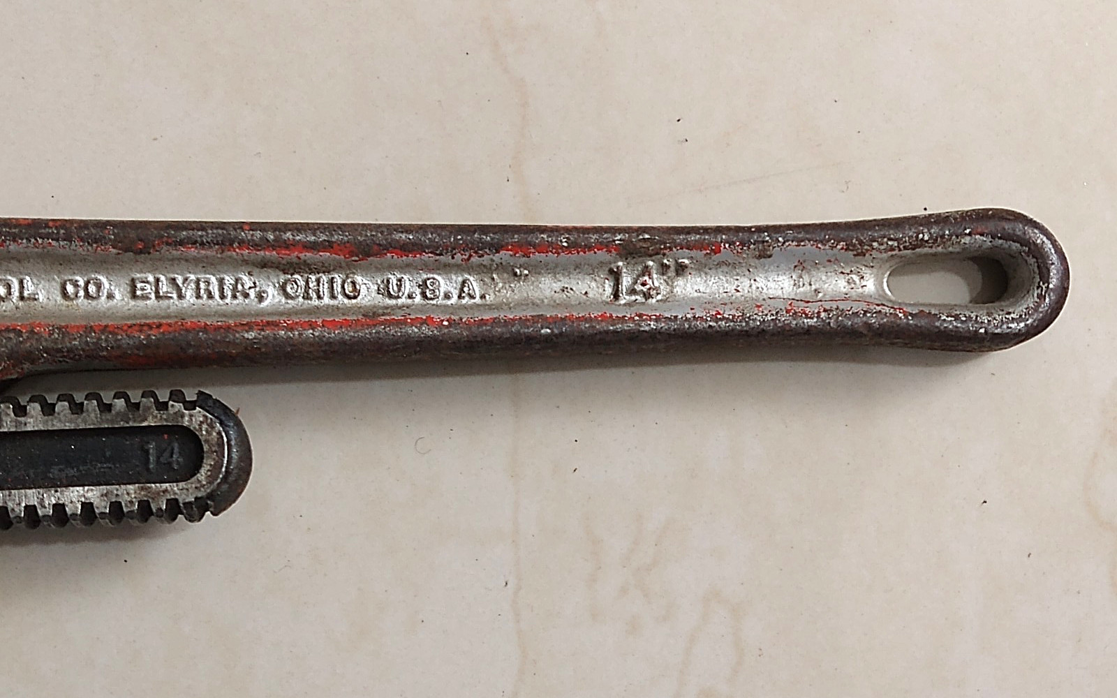 RIDGID TOOL CO. 14. 14″ MONKEY WRENCH, HEAVY DUTY, ELYRIA OHIO, USA.