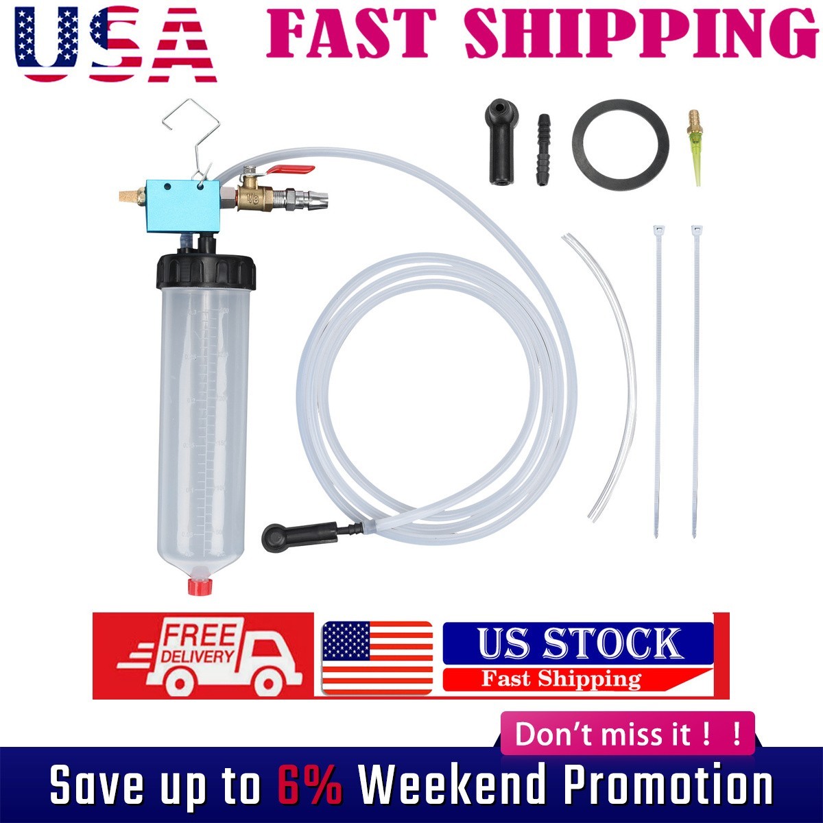 Bleeder Equipment Oil Change Kit Brake Car Tool Vehicle Fluid Pump Tank Vacuum