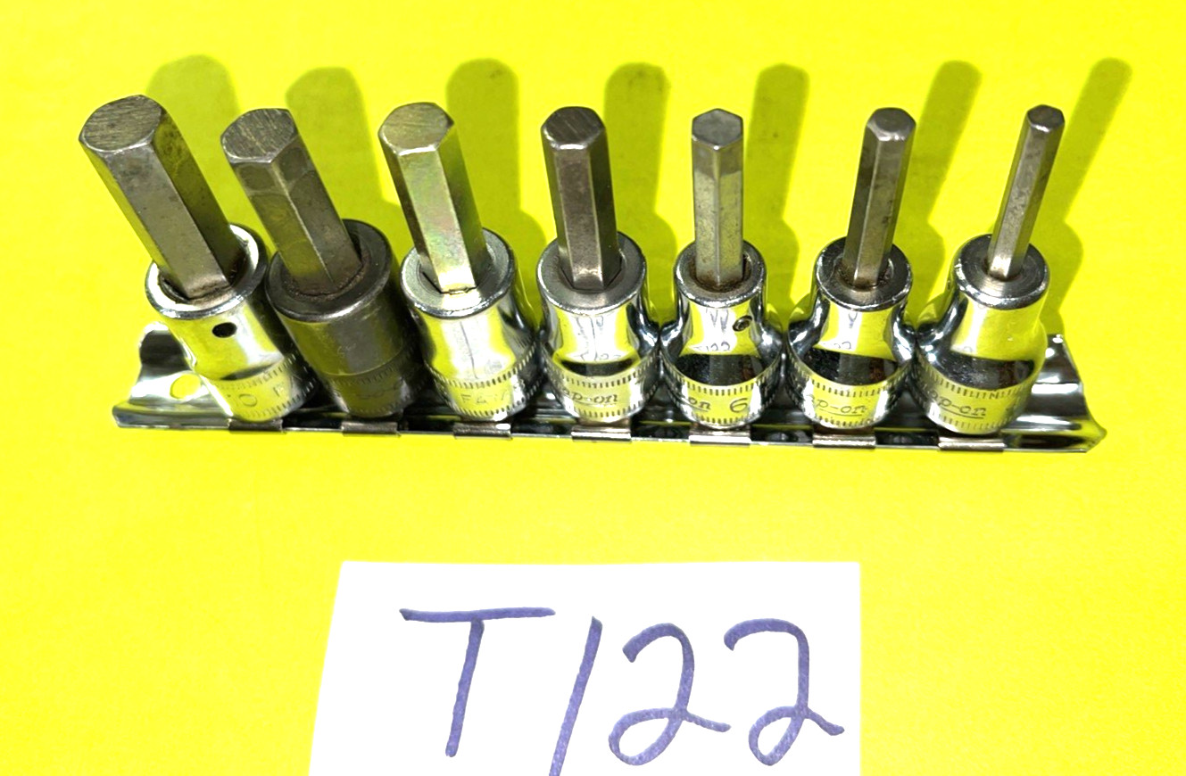 SNAP-ON TOOLS 7 PIECE 3/8 DRIVE METRIC HEX BIT SOCKET DRIVER SET 4MM TO 10MM