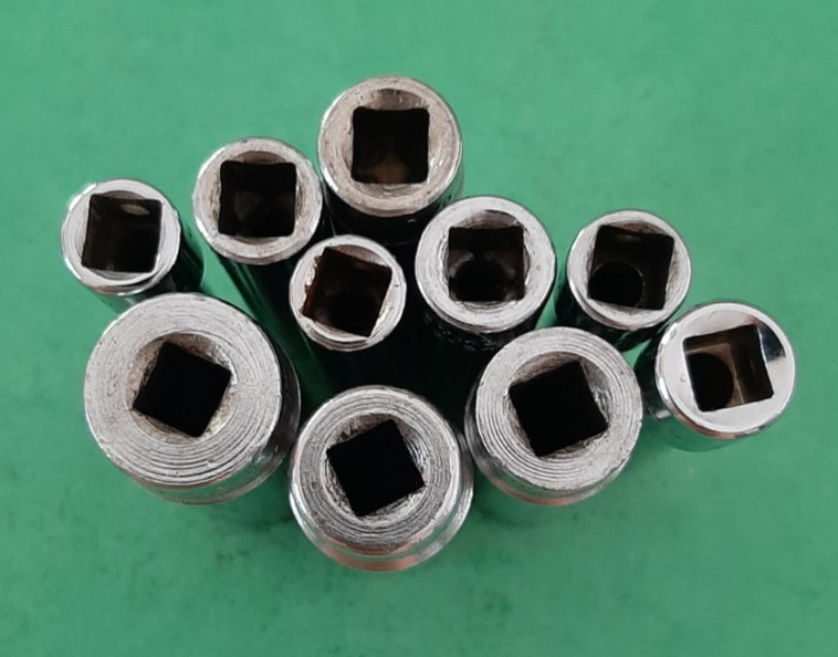 10pc Snap-on Tools USA 1/4″ Drive SAE Deep 12pt POINT Chrome Socket Set READ!!