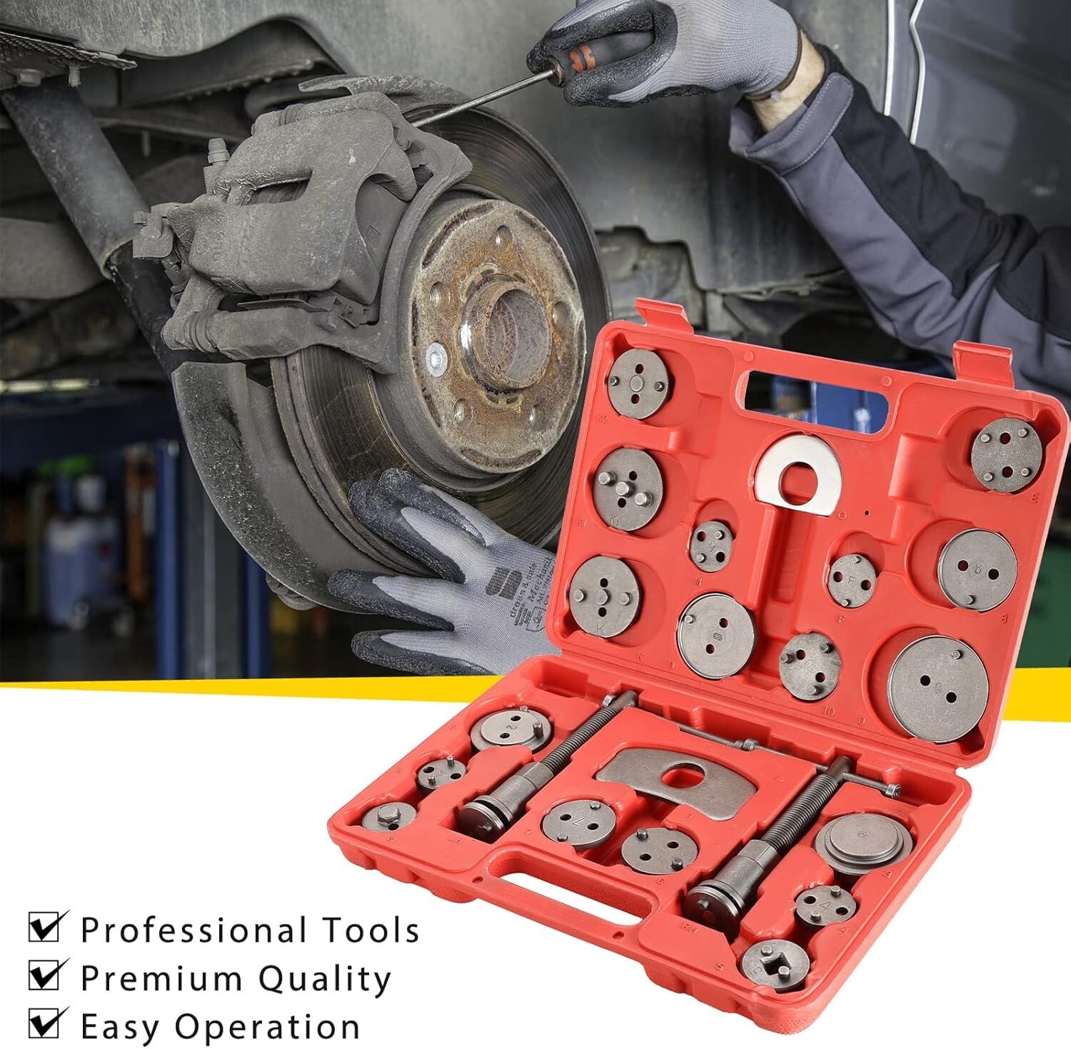 24PCS Universal Kit de Herramienta Para Frenos Piston de Frenos Auto Carro