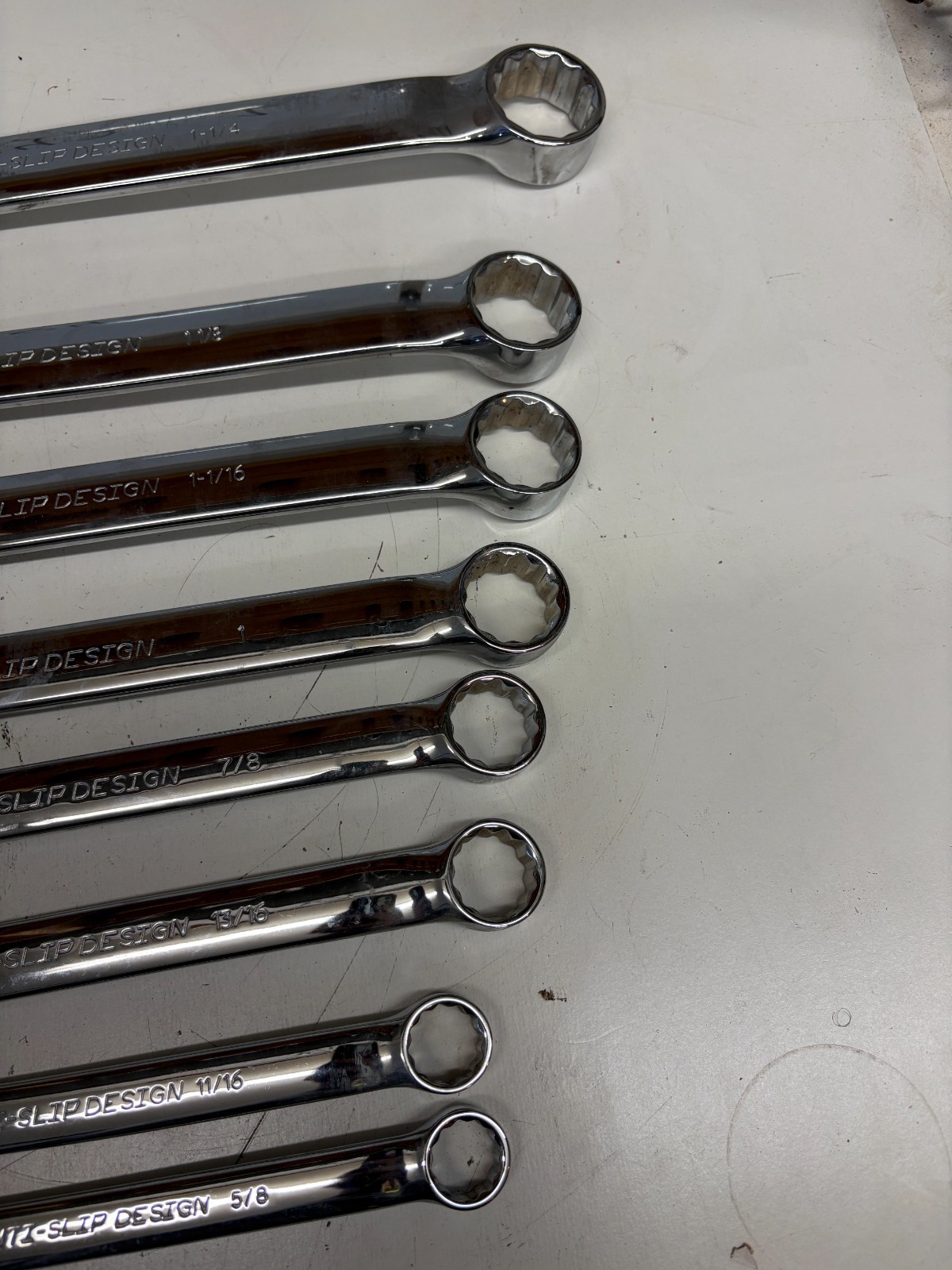 8 Set Proto Tools Anti-Slip SAE Wrench Set 1234-T500 1-1/4 1-1/8 1-1/16 7/8 5/8