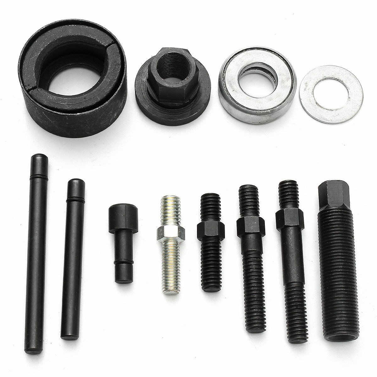 12Pc Pulley Puller Remover Installer Kit Power Steering Pump Alternator Pulley