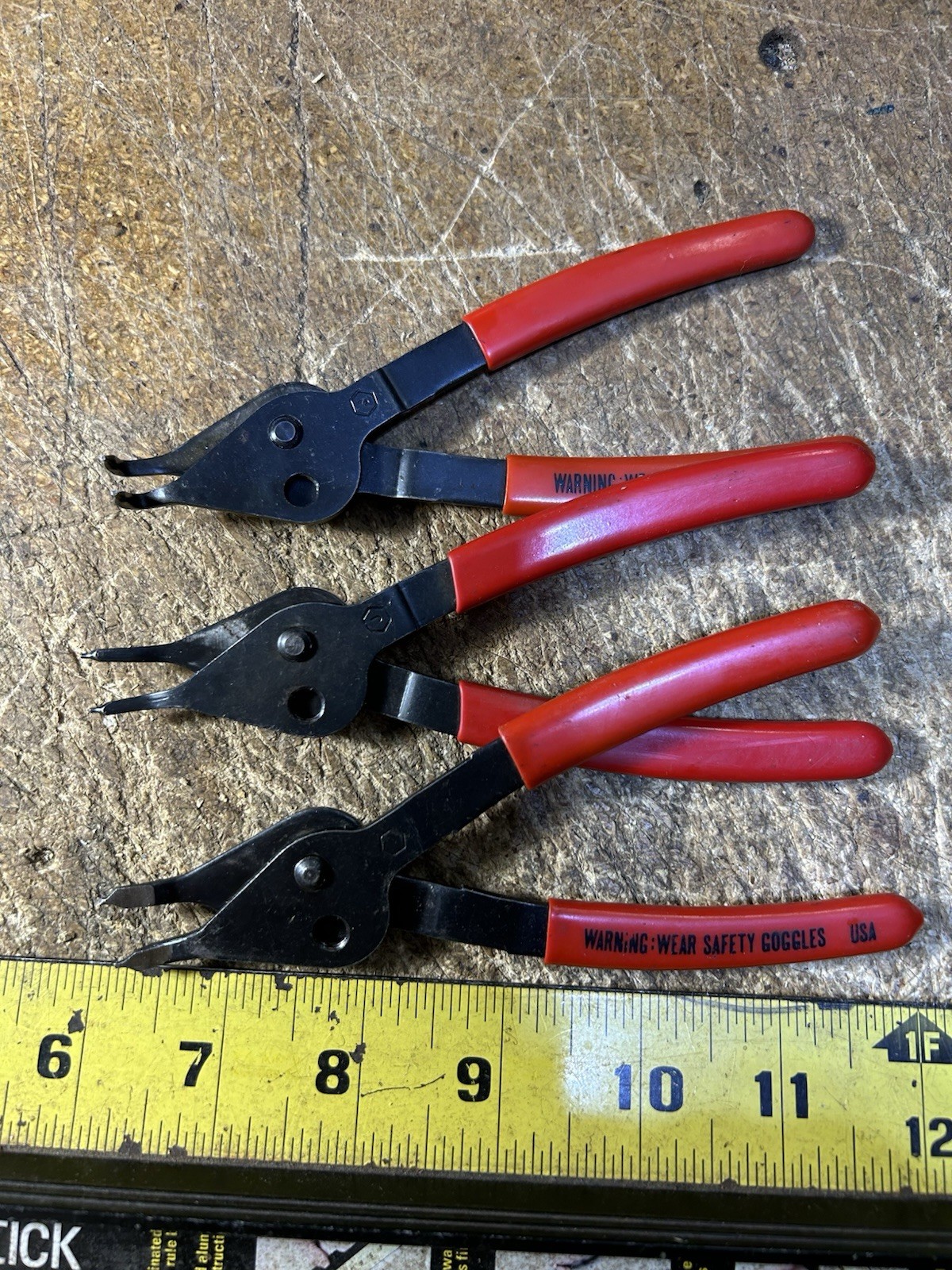 Blue Point PR–12A PR-32A & PRAngled & PR-129A Straight Snap Ring Pliers