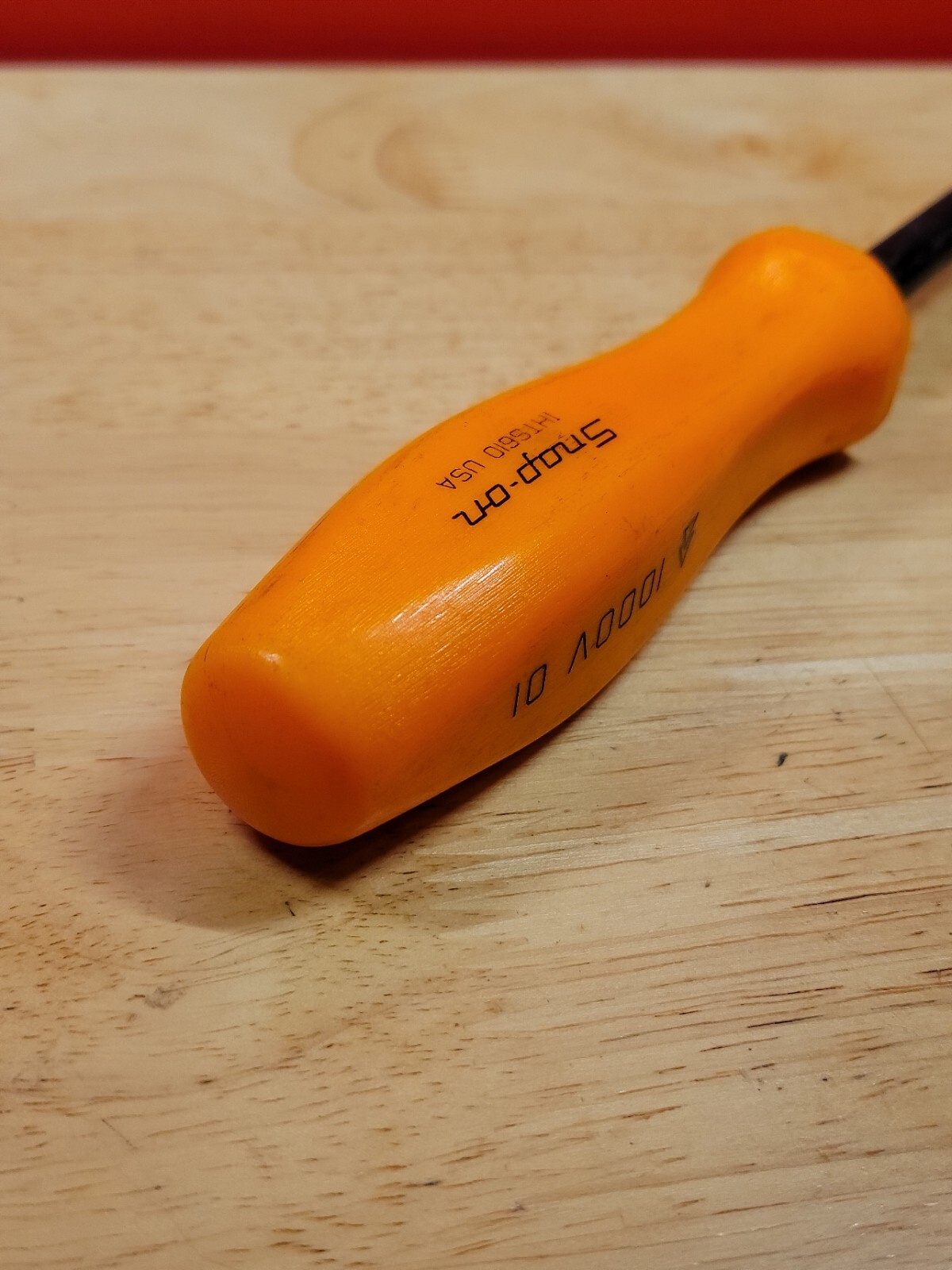 Snap-on Tools ORANGE Flat Head Tip Non-Conductive Composite Screwdriver 1000V