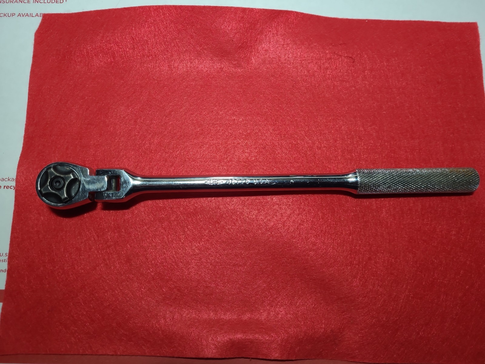 Vintage SK Tools 45775 flex head ratchet 3/8″ Drive Made in USA