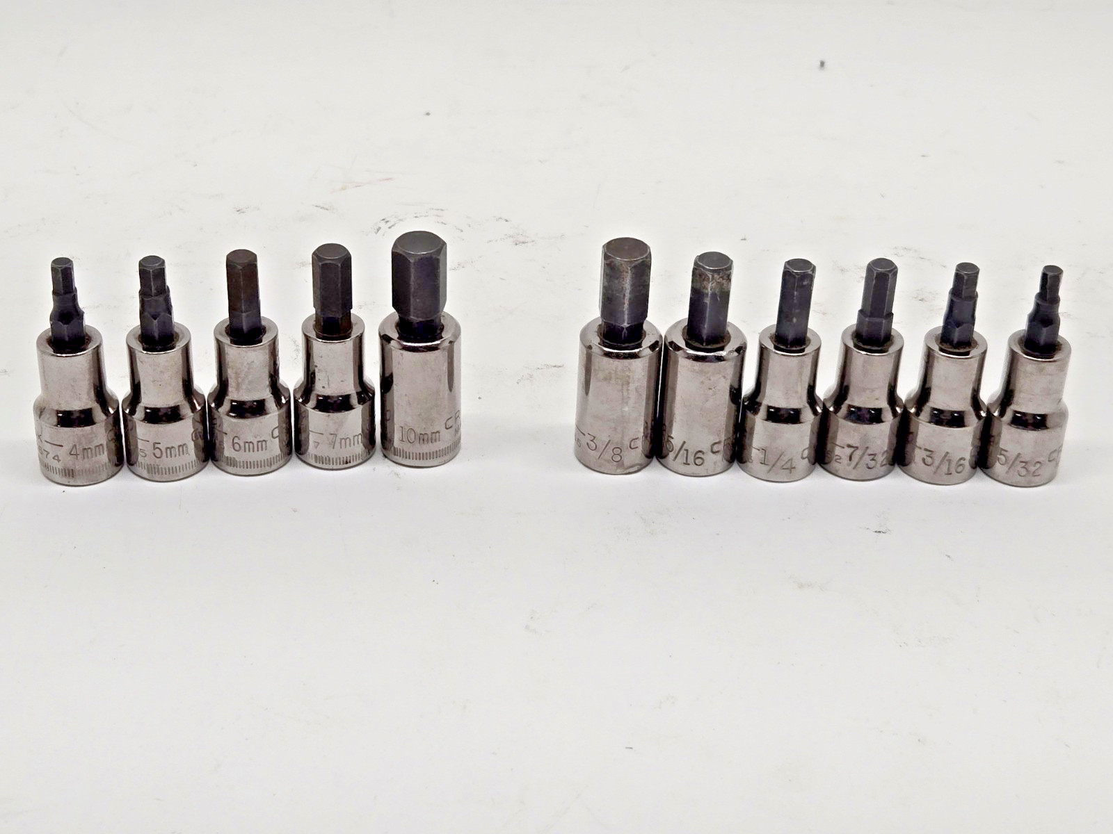 Craftsman USA 3/8” Drive Metric & SAE Hex Bit Allen Key Socket Assortment