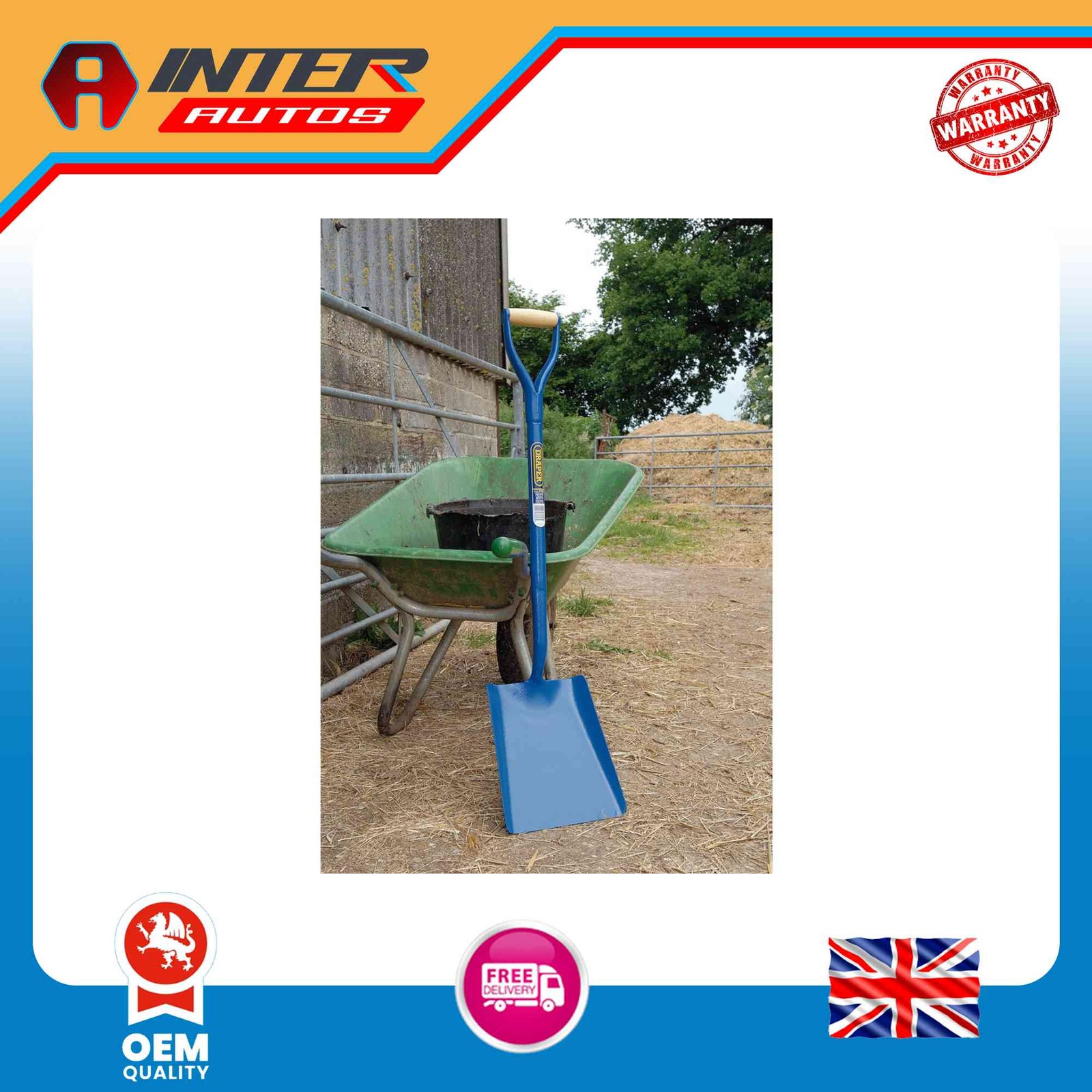 Draper Expert All Steel Contractors Square Mouth Shovel 64327