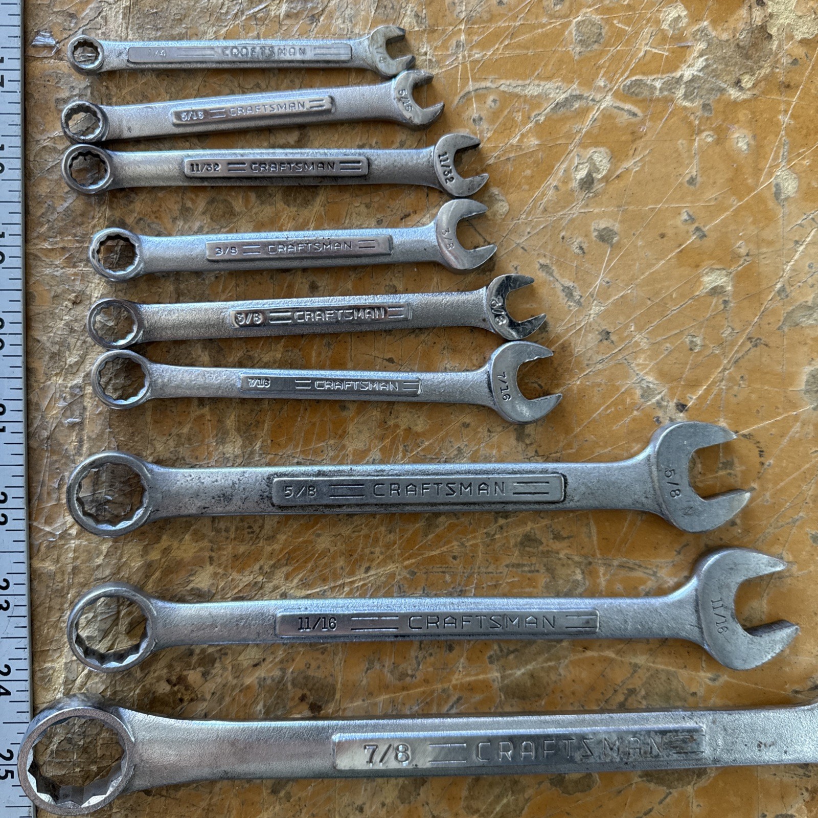 Craftsman Combination Wrench Lot SAE & Metric | Mixed Sizes | USA Made | Used