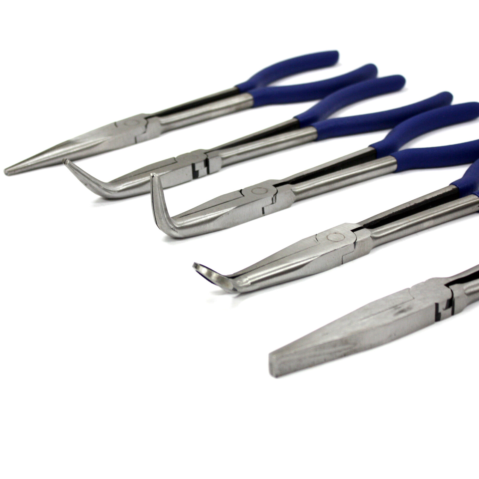 5 PCS 11″ LONG NEEDLE NOSE PLIERS SET LONG REACH TOOL PLIERS