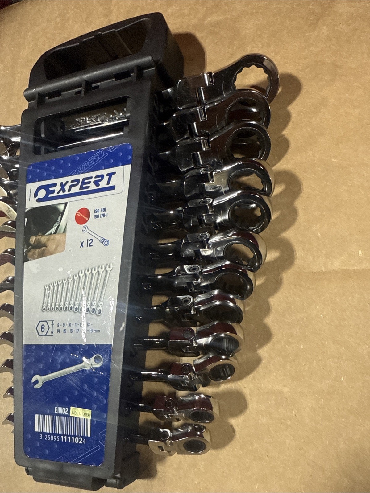 Expert 12pc Metric Flex-Head Ratcheting Combination Wrench Set 12pt E111102 NEW