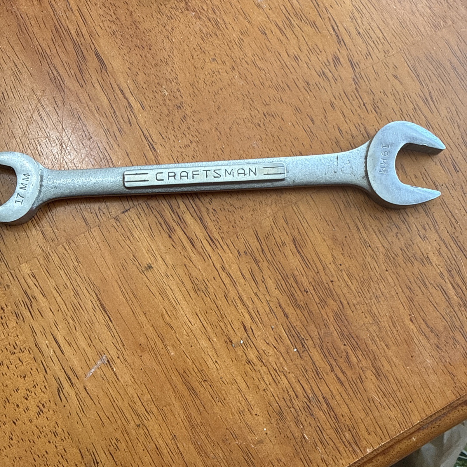 Craftsman -VV- 17mm X 19mm Open End Wrench 44508 USA Free Shipping
