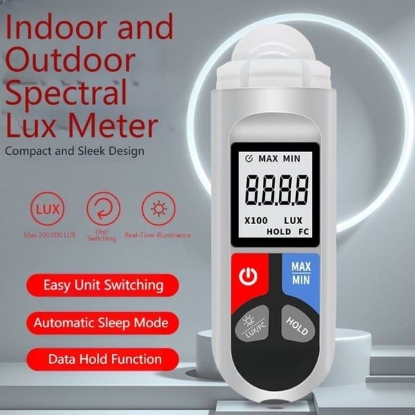 Portable Digital Light Meter Illuminance Tester for Indoor and Outdoor Use