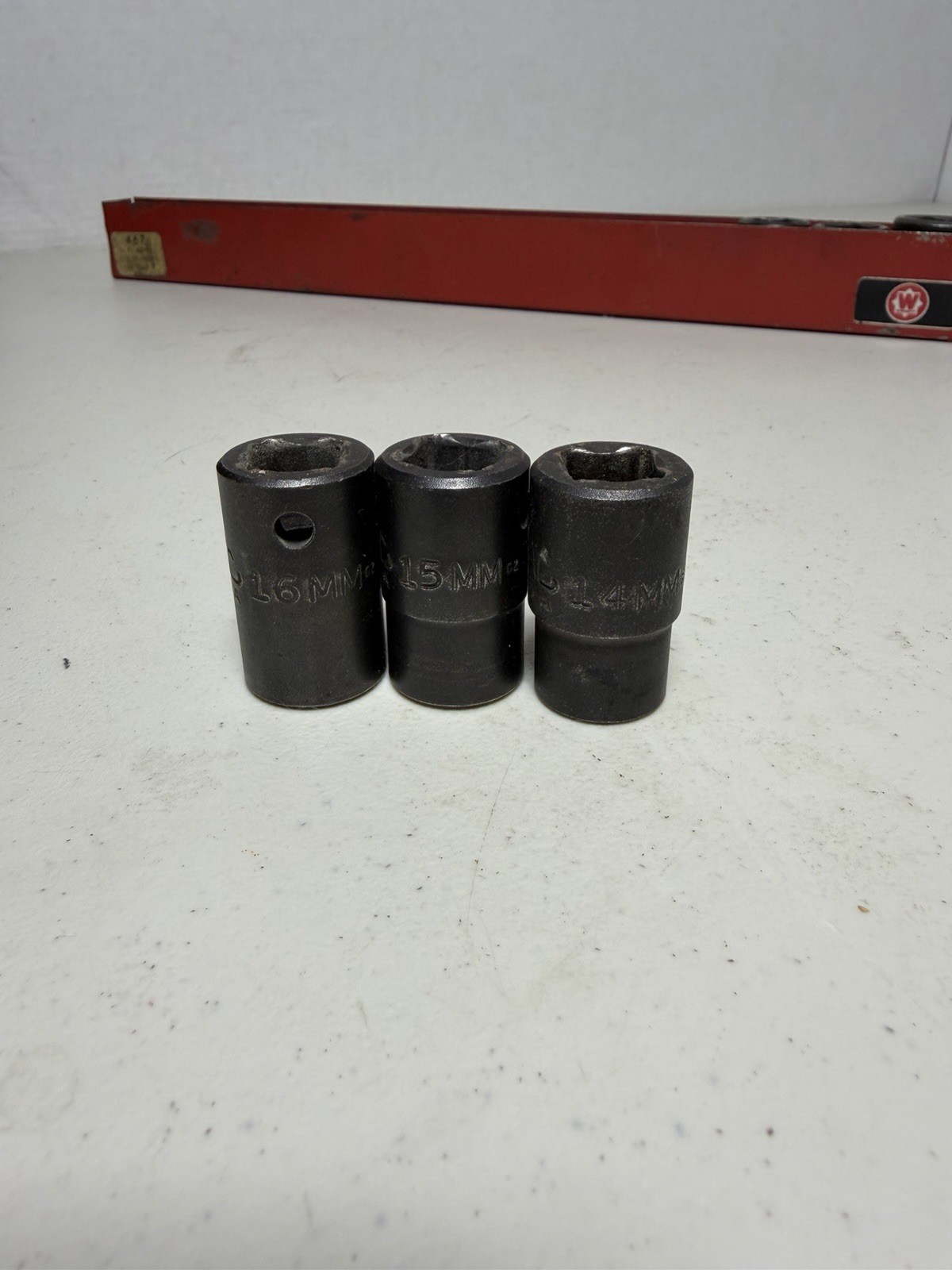 MAC Tools 13pc VP6 Metric 10mm-27mm Impact Socket 1/2” dr 6 Point Shallow USA