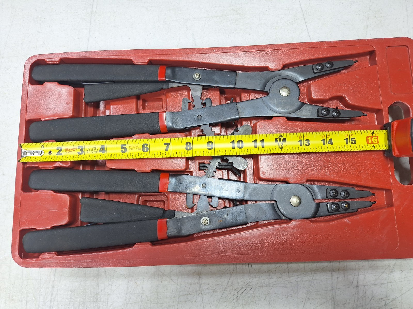 Universal Circlip Snap Pliers Tool Set, Retaining With Replacement Tips 16″