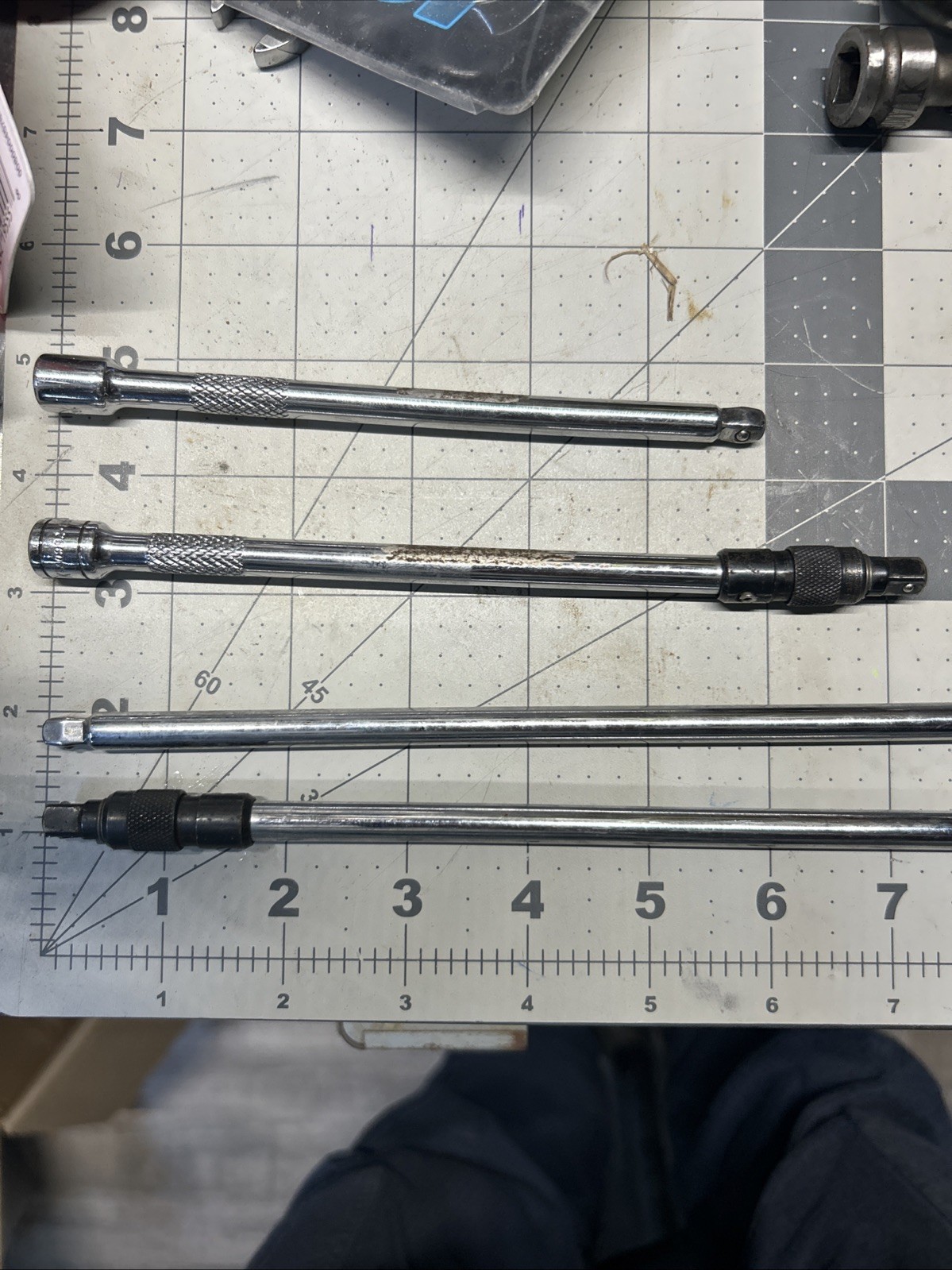 4- SK 1/4” Drive Extensions Locking And Wobble 15”-14”-7”-6”