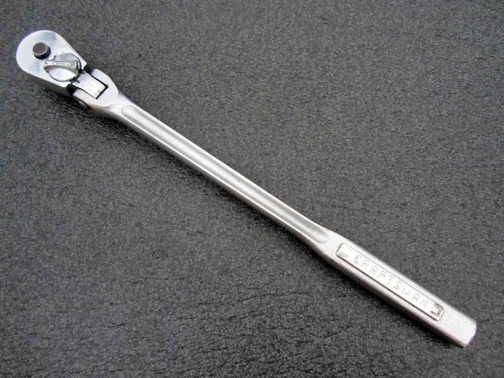 Vintage Craftsman 3/8″ Drive Flex Head Ratchet 42791 Oil Port -V- Made in USA