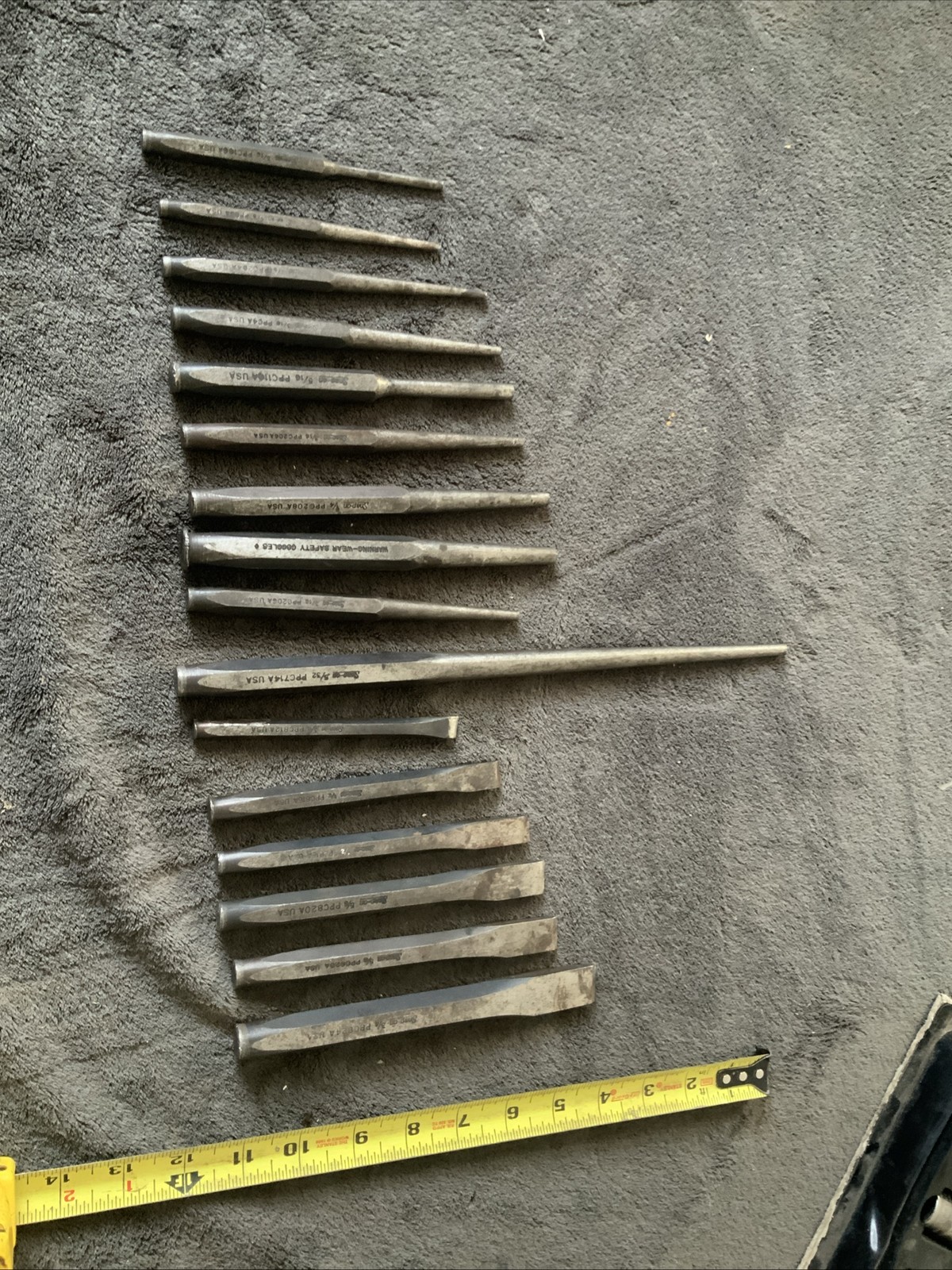 Snap On Punch And Chisel Set….see Pics…mixed Set…..used….xvxv