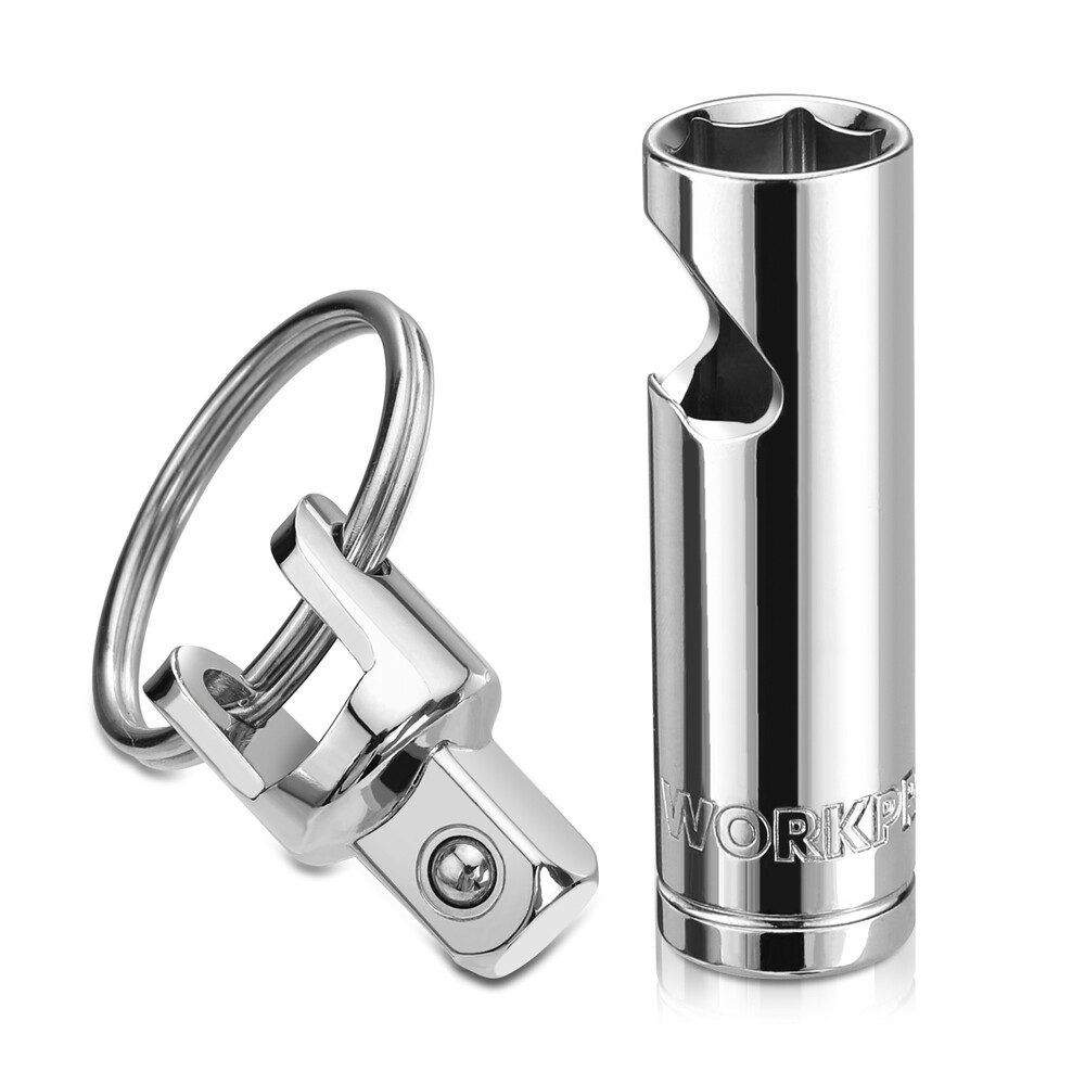 WORKPRO Socket Bottle Opener 3/8″ X14 mm Socket Deep Square Drive Socket 6-Point