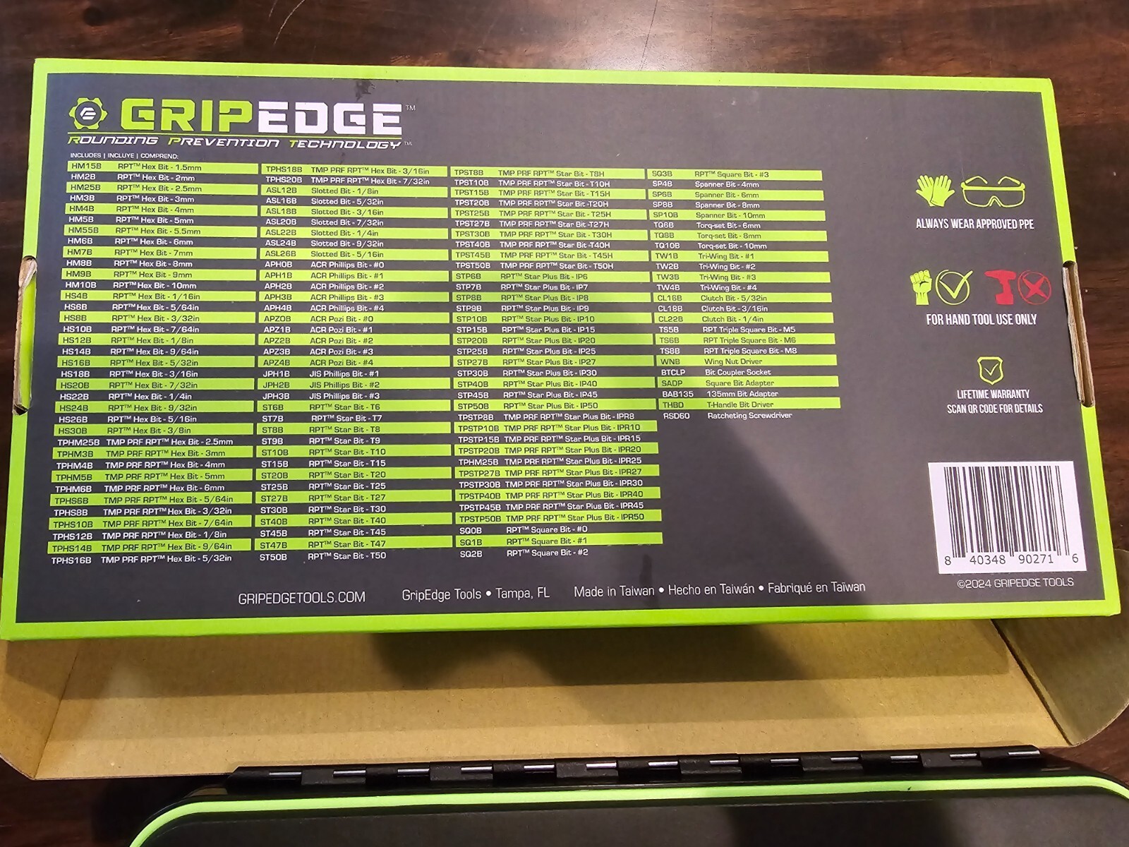 NEW GripEdge Tools MBS132 132-PC R.P.T. Master Multi-Bit Set Rounding Prevention