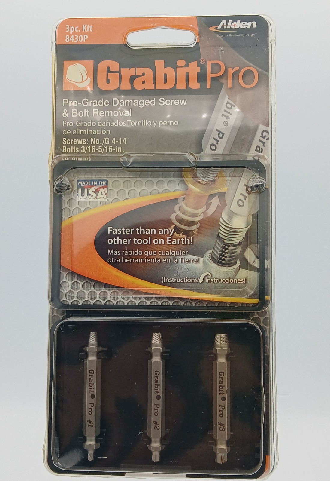Grabit Pro screw and bolt remover 3 pc set
