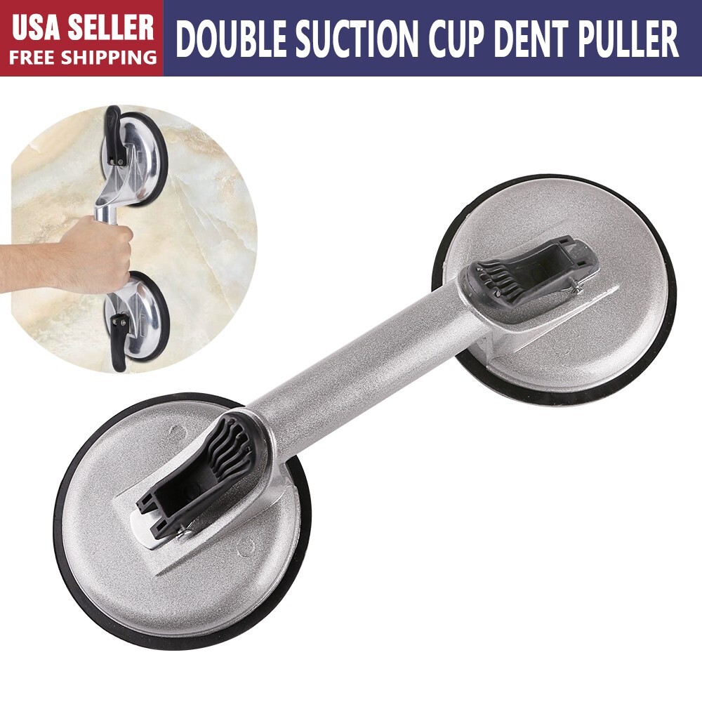 Heavy Duty Aluminum Double Handle Suction Cup Plate Professional Glass Puller