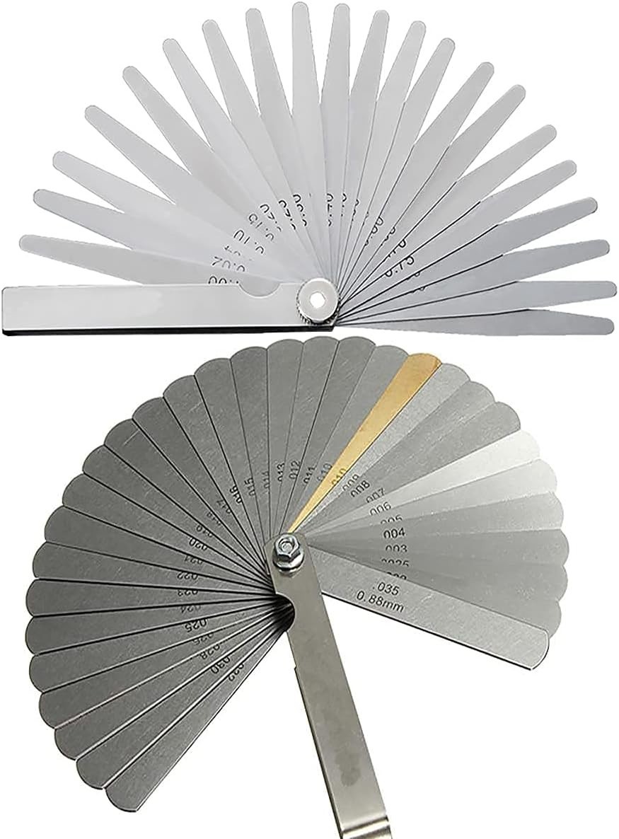 16-Piece Curved Steel Filler Gauge Tool – Essential for Woodworking Measurements