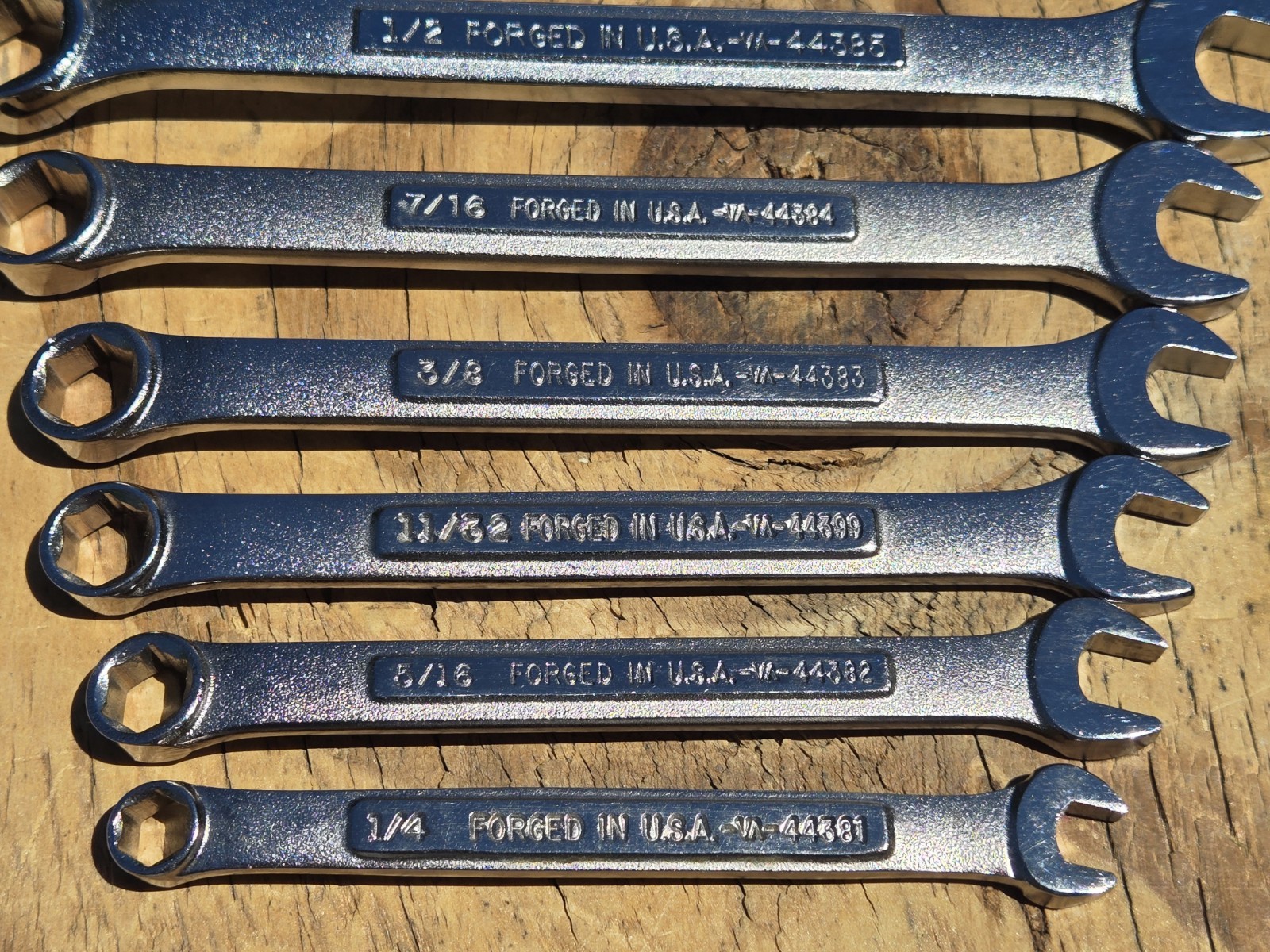 Vintage Craftsman VA USA 13pc SAE 6 Point Combination Wrench Set 1/4″-15/16″ EUC
