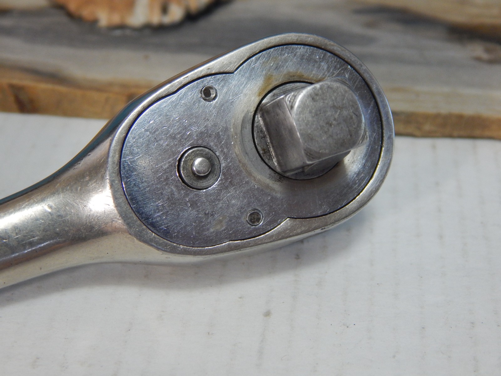 Snap on Tools 7.5″ Ratchet 3/8″ Drive, Year 1948 ,flat shank